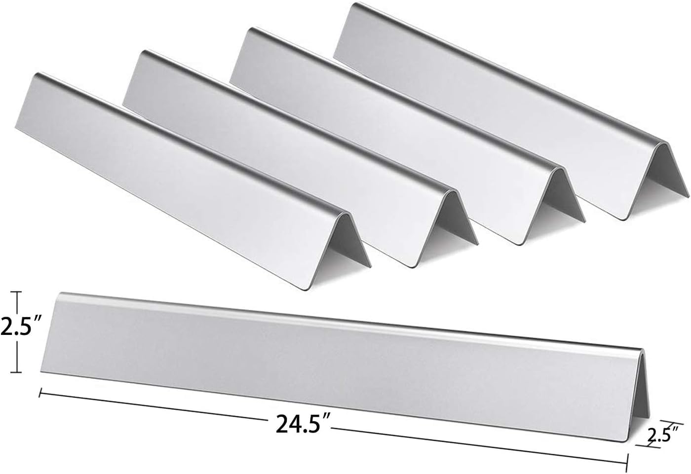 34 1/4" SS Burner Tube Set and 24.5" Flavorizer Bars Replacement for Weber Genesis 300 Series E-310 E-320 EP-310 EP-320 S-310 S-320 Gas Grills (with Side Control Panel Only), 67722 7539 7540