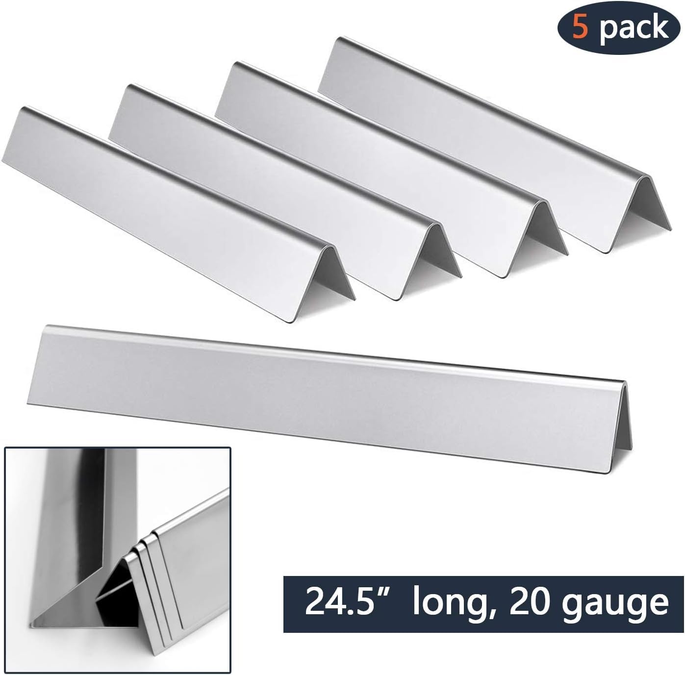 34 1/4" SS Burner Tube Set and 24.5" Flavorizer Bars Replacement for Weber Genesis 300 Series E-310 E-320 EP-310 EP-320 S-310 S-320 Gas Grills (with Side Control Panel Only), 67722 7539 7540