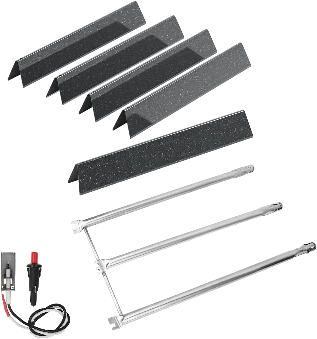 SafBbcue Grill Parts Kit for Weber Genesis II 600 Series Grill,66034/66796 Flavorizer Bars 66687/66042 Heat Deflectors and 67490 Burner Tubes for Weber Genesis II E/S-610 LX E-640 S-640 Grills