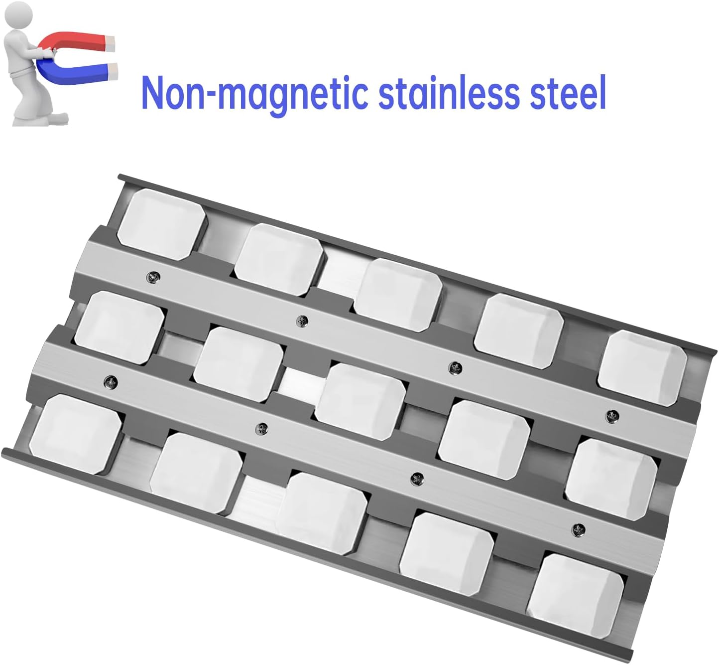 Grill Heat Plates BBQ Grill Briquette Tray for Coyote Grill Parts 28 Inch CBRIQ28, 34" CBRIQ34, 36-Inch C2BRIQ36, 42" C2BRIQ42 Grills, Ceramic Briquettes Grill Heat Shield Flame Tamer 15.75”