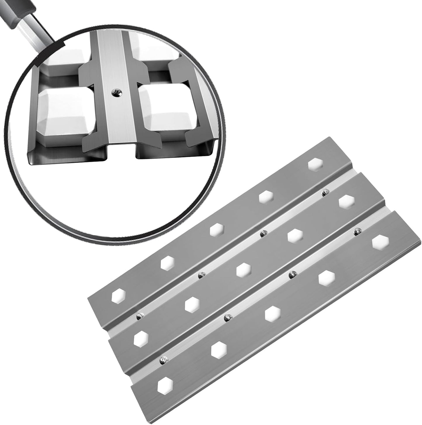 Grill Heat Plates BBQ Grill Briquette Tray for Coyote Grill Parts 28 Inch CBRIQ28, 34" CBRIQ34, 36-Inch C2BRIQ36, 42" C2BRIQ42 Grills, Ceramic Briquettes Grill Heat Shield Flame Tamer 15.75”