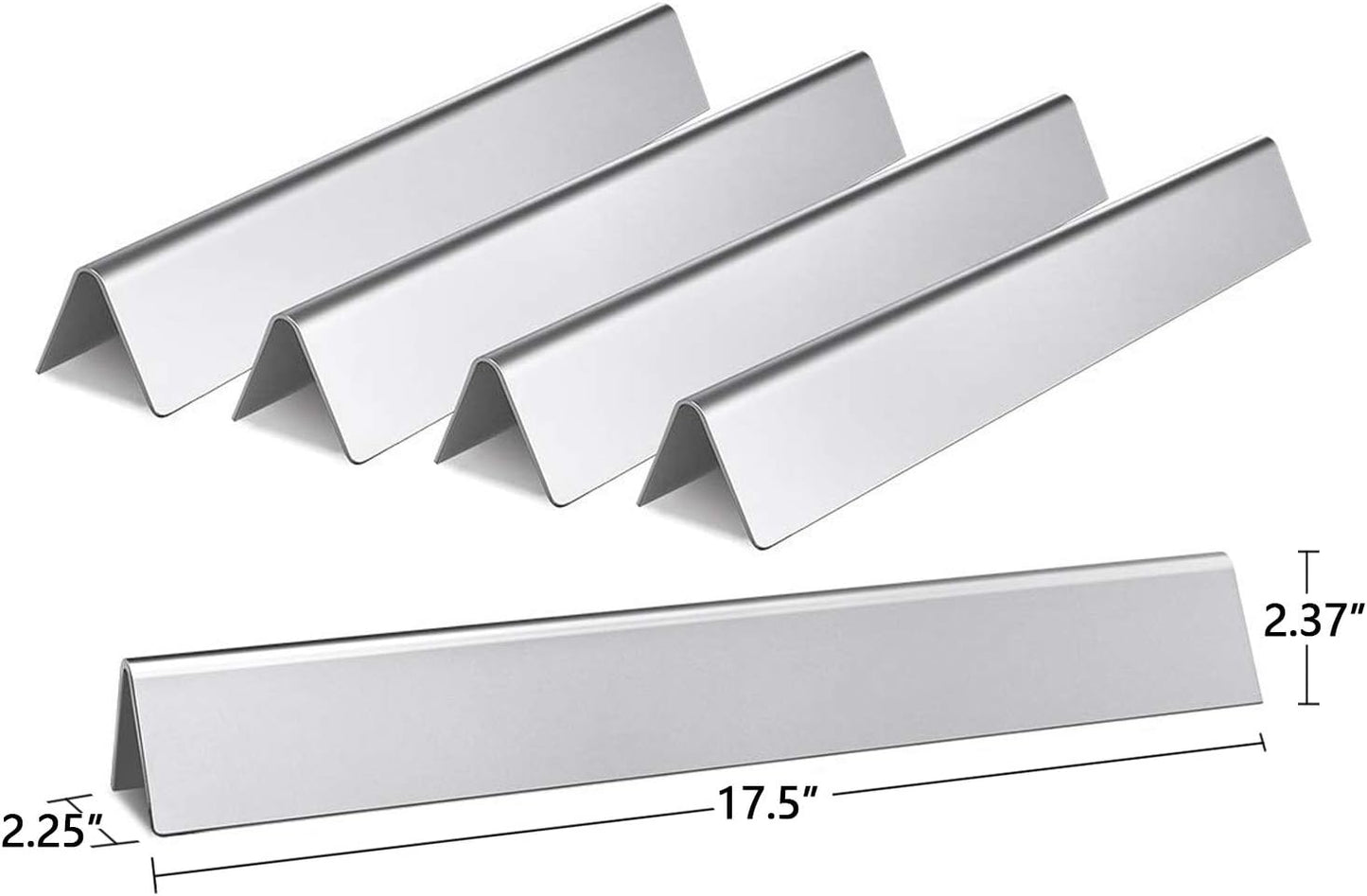 7620 17.5" Stainless Steel Flavorizer Bars Heat Plate Replacement for Weber Genesis 300 Series E-310 E-320 E-330 EP-310 EP-320 EP-330 S-310 S-330 Gas Grills (2011-2016 With Front Control Knobs)