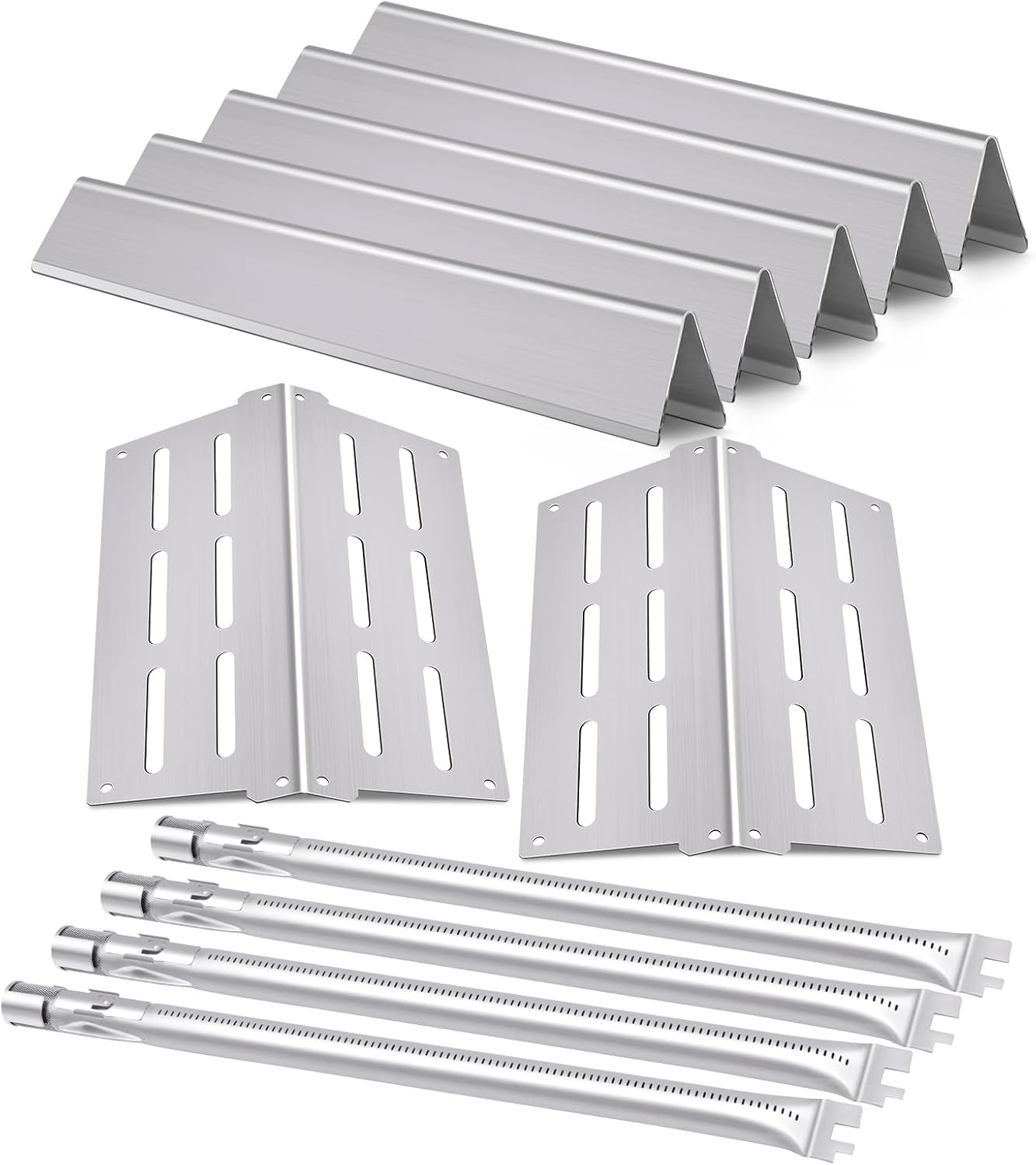 Grill Burners Grill Flavorizer Bars for Weber Genesis Grill Parts E-310, E-320, E-330, Genesis S-310, S-320, S-330, 300 Series, 7620 7621 7622 BBQ Gas Grill Replacement Heat Deflectors 17”