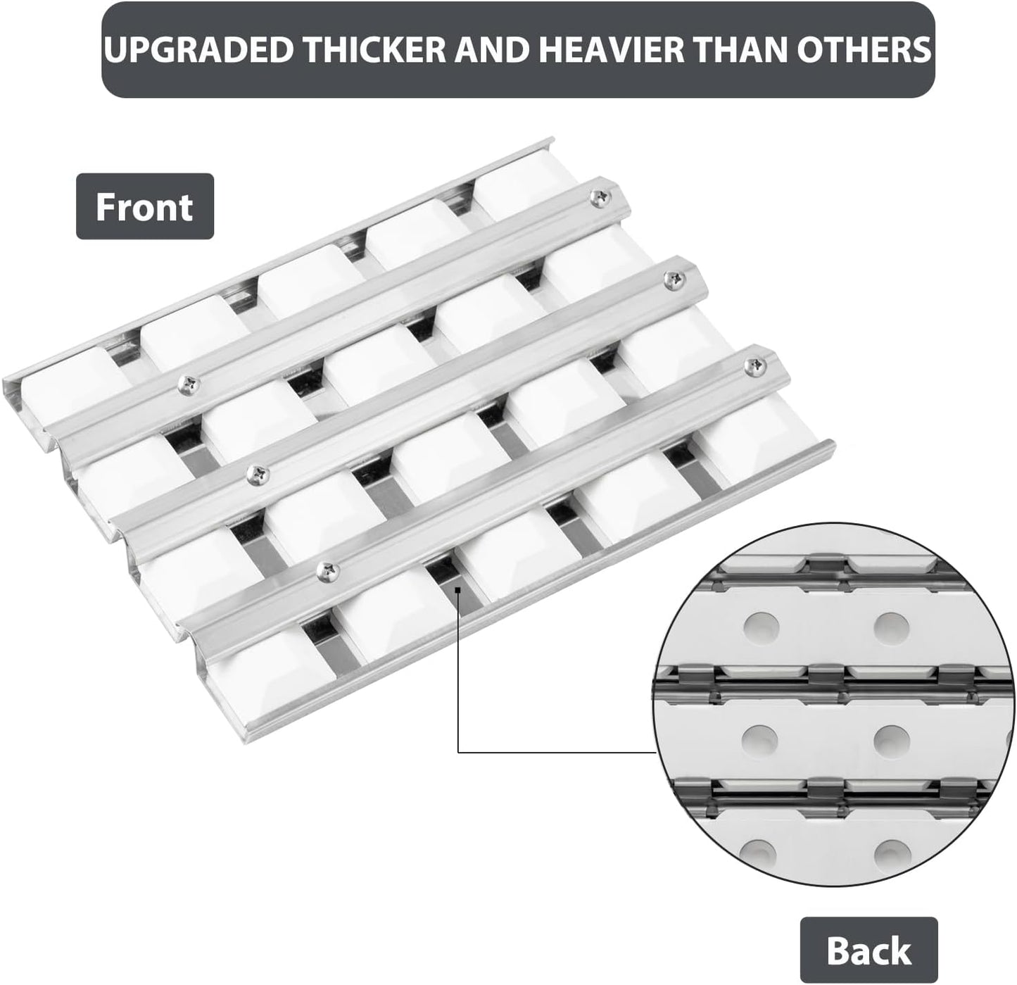 S23218-32Y Briquette Tray Grill Replacement Parts for Delta Heat 32 Inch Grill DHBQ32R DHBQ32R-CN DHBQ32G DHBQ32G-CN Stainless Steel Heat Plate with Ceramic Briquettes Assembly Grill Accessories