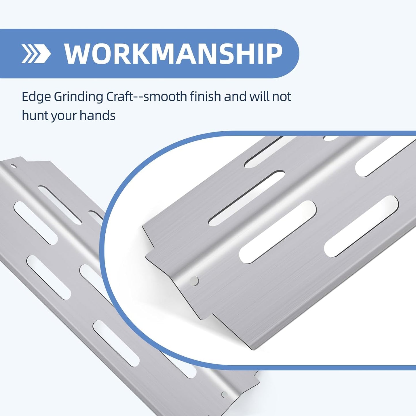 Stainless Steel Flavorizer Bars and Grill Heat Deflectors for Weber Genesis II Grill Parts, E-410, E-415, E-435, Genesis II LX E-440 Series Gas Grills, 17" Heat Plate for Weber 66686 66041