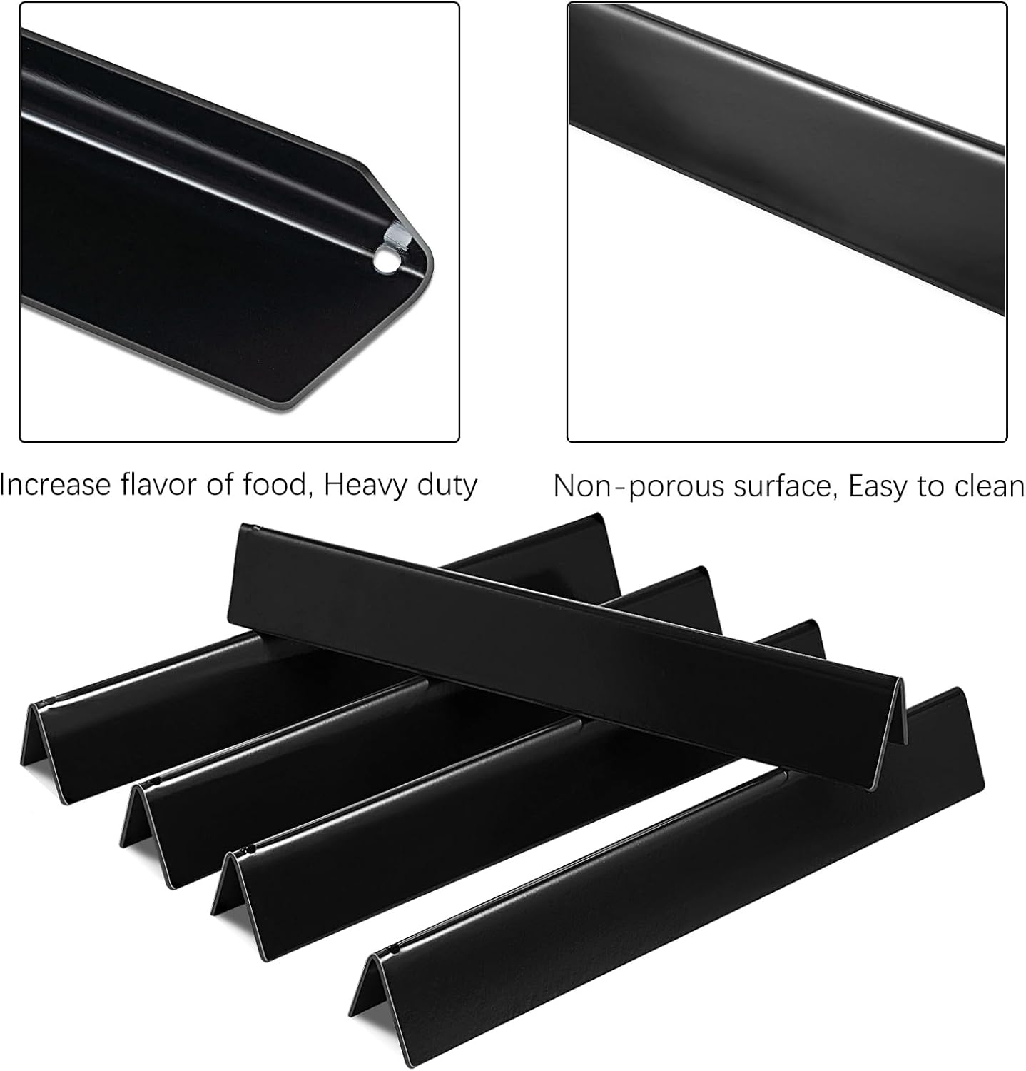 Genesis E-330 Grill 4 Burner 62752 7620 Flavorizer Bars 65505 Heat Deflectors Replacement Parts for Weber Genesis Grill Parts 300 Series with Front Control E-310 E-320 E330 S310 S320 S-330 EP330 7621