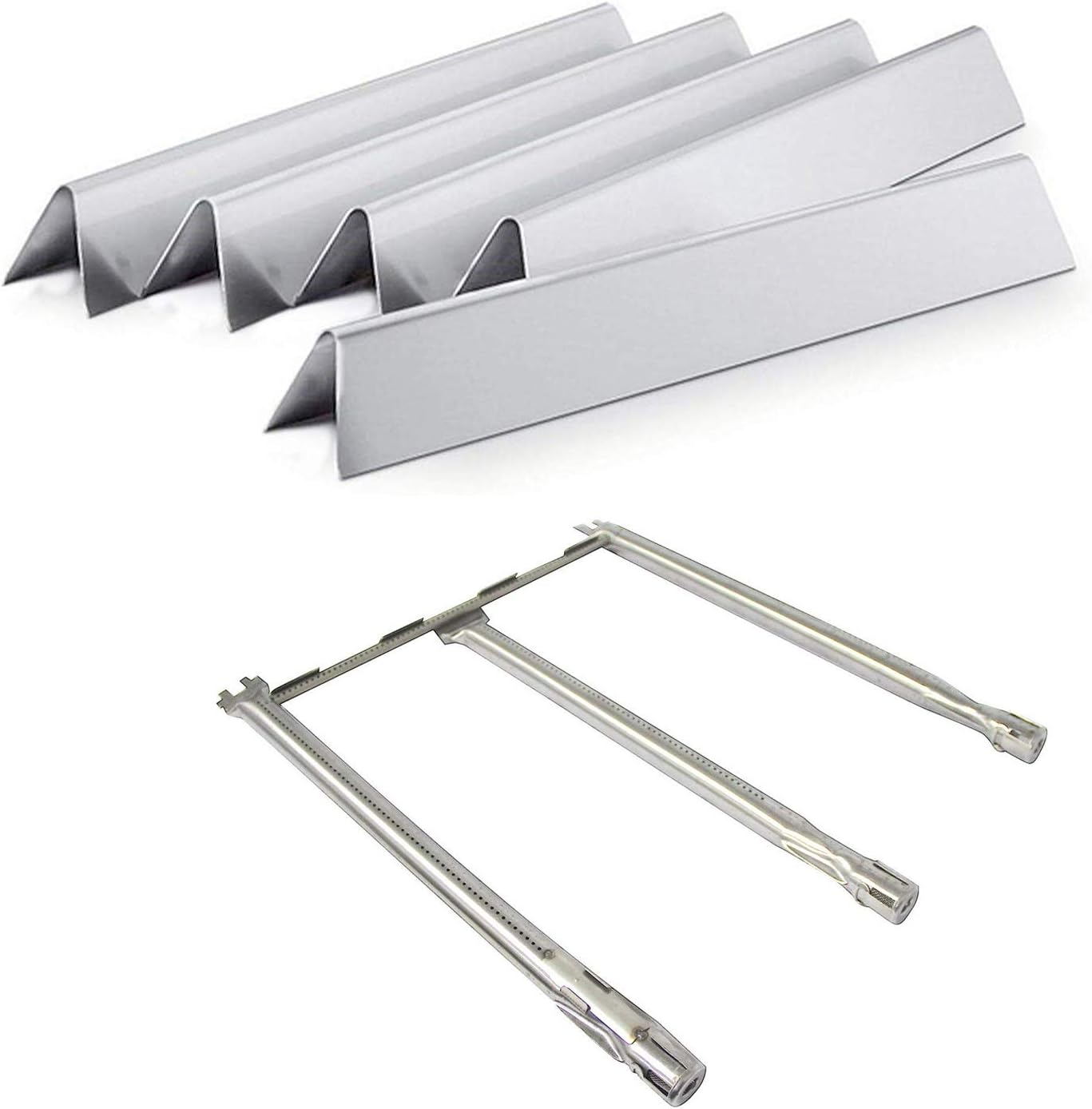 34 1/4" SS Burner Tube Set and 24.5" Flavorizer Bars Replacement for Weber Genesis 300 Series E-310 E-320 EP-310 EP-320 S-310 S-320 Gas Grills (with Side Control Panel Only), 67722 7539 7540