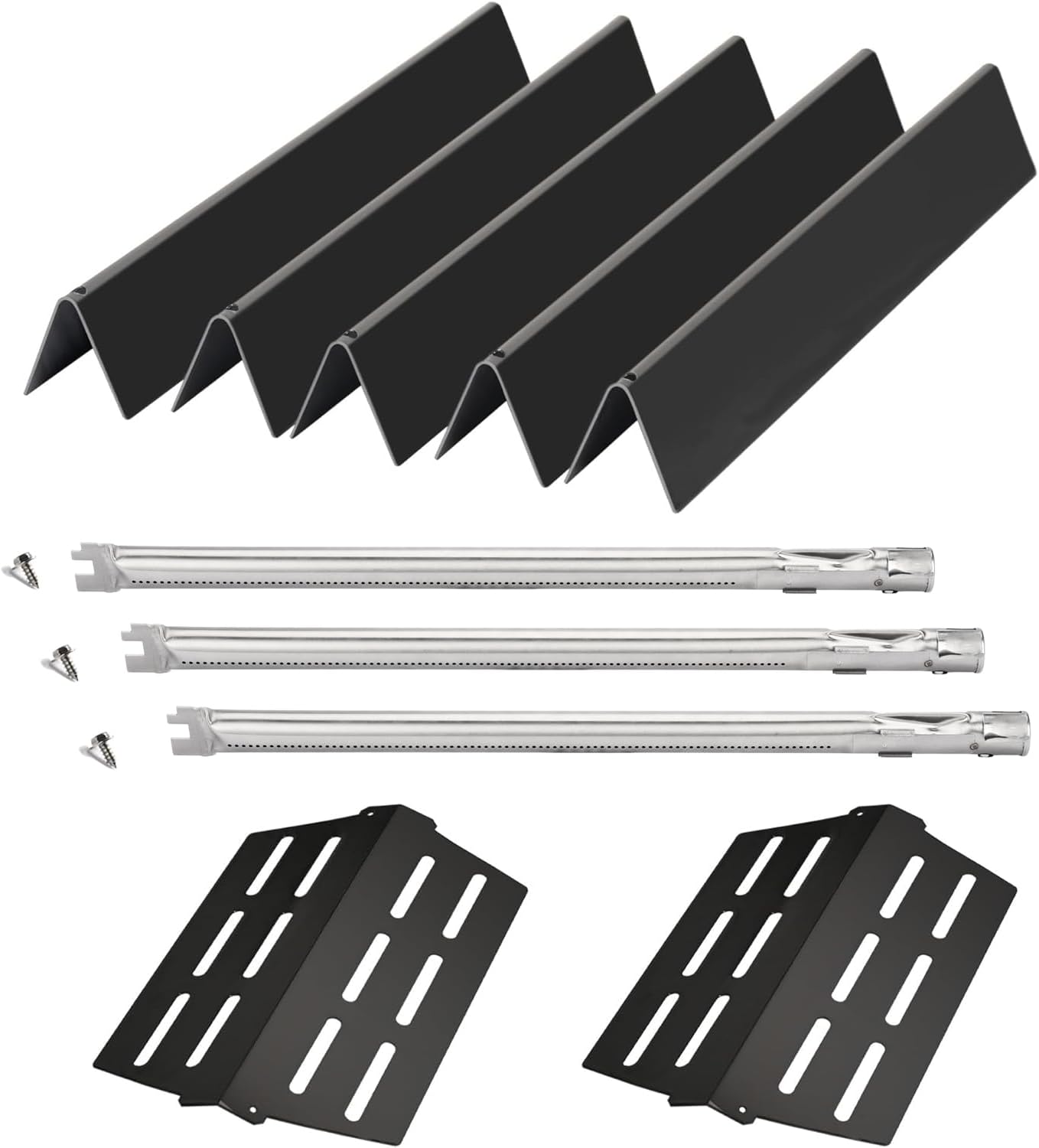 Replacement Parts for Genesis E330 S330 EP330 4-Burner Grills(with Front Control),Replace for Weber 7620 Flavorizer Bars 7622 Heat Deflector 62752-4 Pcs Burner Tube