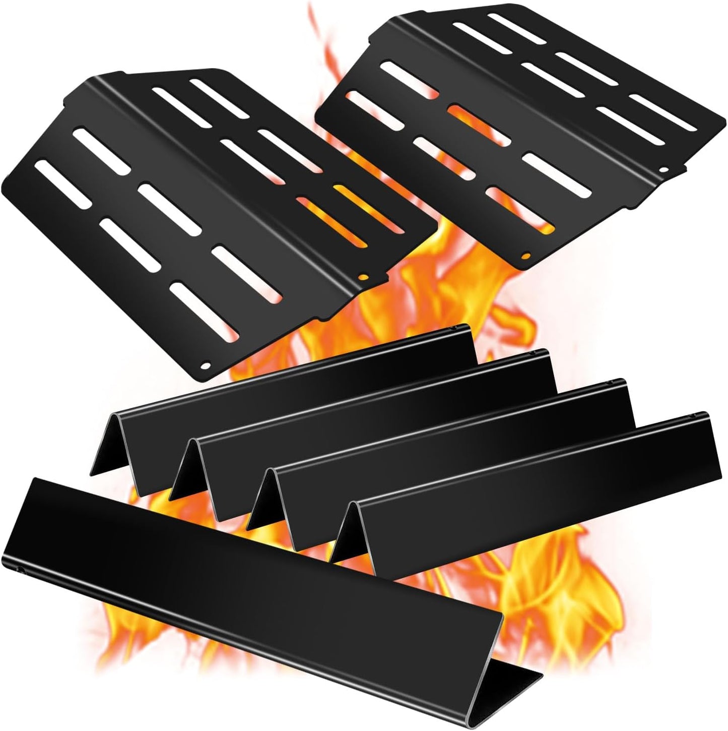 24.5" Flavorizer Bars Replacement for Weber Genesis 300 Series, Genesis E-310 E-320 E-330 S310 S320 Grill (with Side-Mounted Control), 7539 Porcelain-enameled Steel, 5 Pack