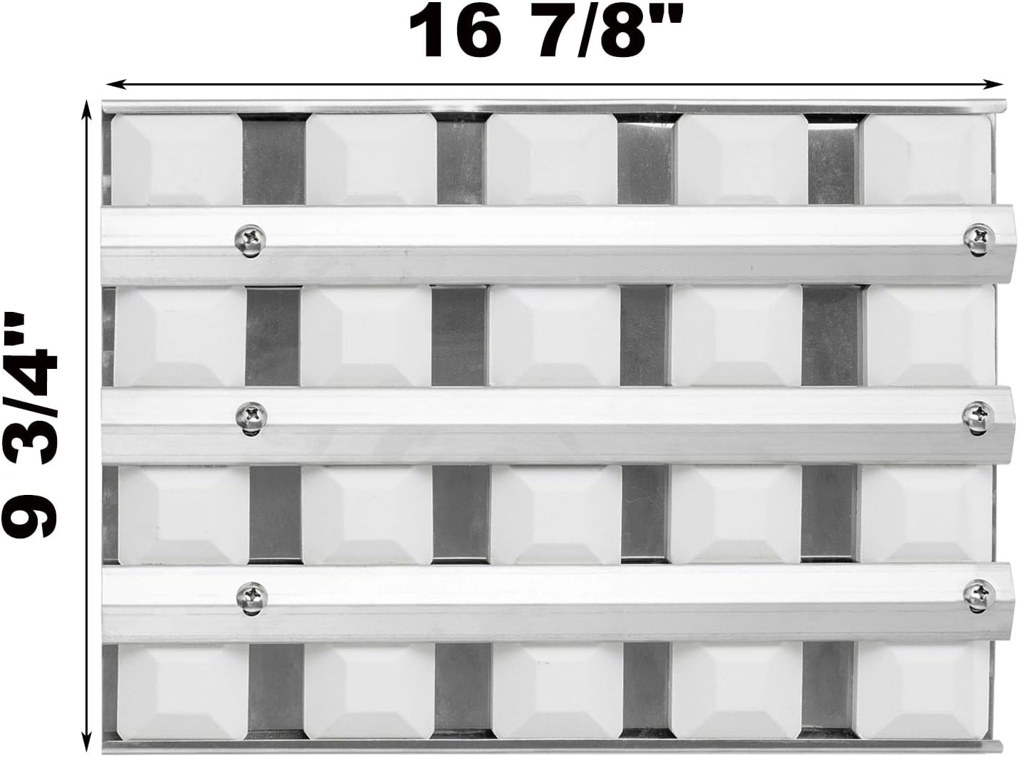 510-1025 Briquette Tray Replacement Parts for Gas Grill Alfresco Artisan Briquettes ARTP32 ARTP36 AAEP26 AAEP32 AAEP36 Grill Briquettes Heat Plate Briquette Tray Assembly with 24pcs Ceramic Briquettes