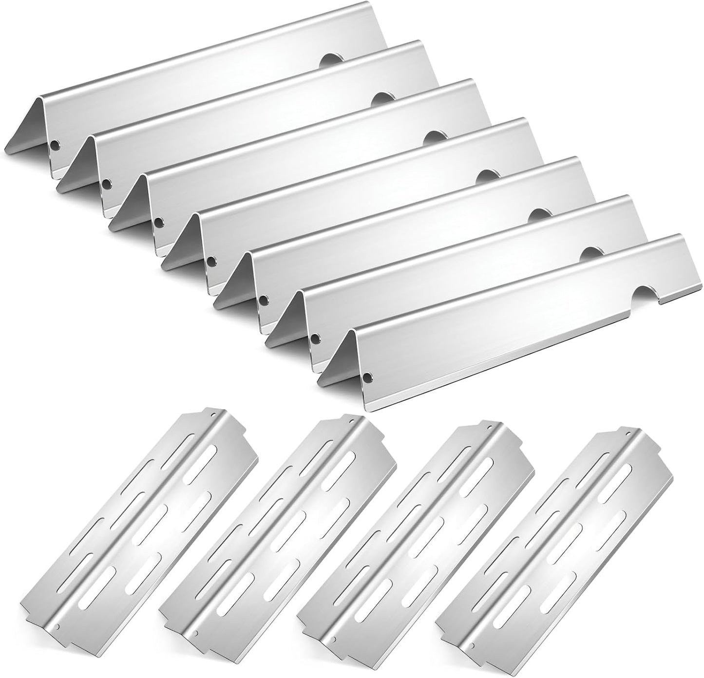Grill Replacement Parts 17” Stainless Steel Flavorizer Bars for Weber Genesis II 400 Series E-410, S-410, ES410, II LX E-440, LX ES-440 Weber 66033 66796 66041 66686 12.5” Heat Deflectors