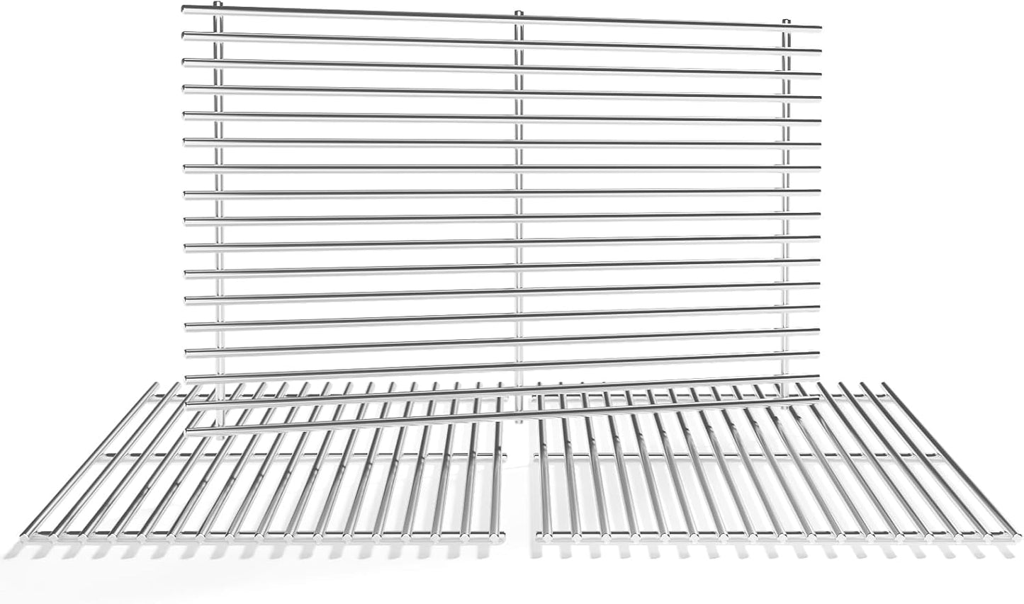 3Pack Stainless Steel Replacement Grill Parts for for Weber Genesis 2 GS4 Grates 66089 66097 LX 400 SER GBS S-435, Weber Genesis II E-410, E-435, S-435, SE-410, Kitchen-aid 720-0856V 740-0781