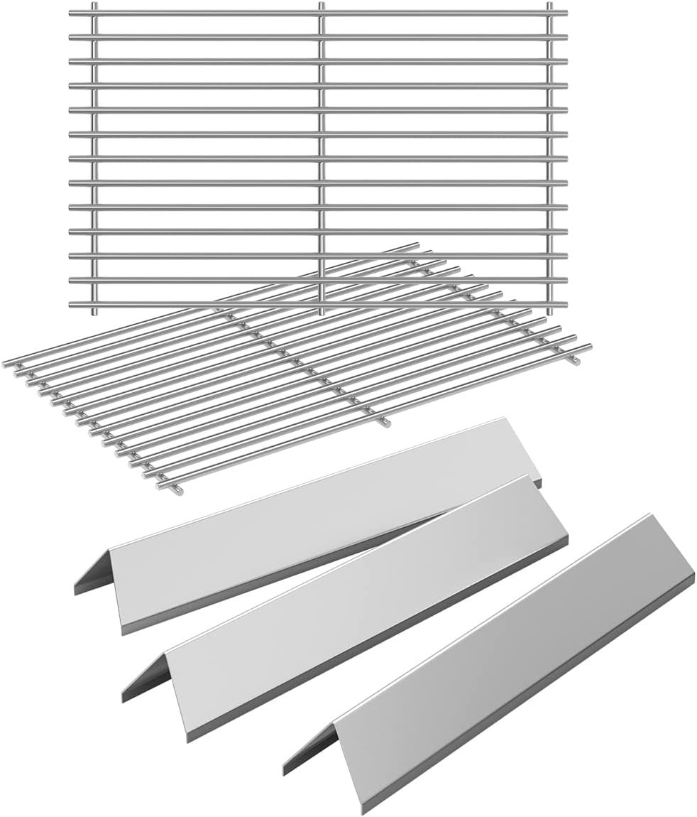 SafBbcue Grill Parts Kit for Weber Genesis II 600 Series Grill,66034/66796 Flavorizer Bars 66687/66042 Heat Deflectors and 67490 Burner Tubes for Weber Genesis II E/S-610 LX E-640 S-640 Grills