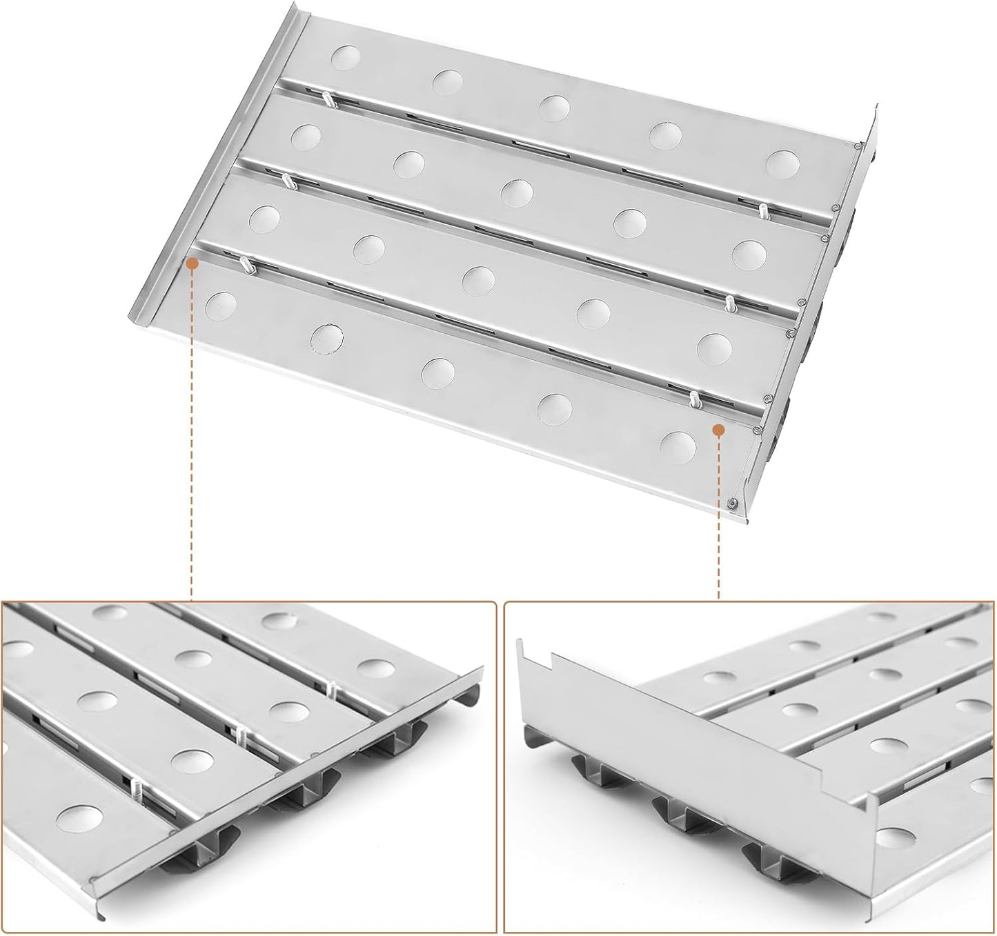 80707 BBQ Briquette Tray for Lynx Grills 24/36/42 Inch,Built in Ceramic Heat Plate Replacement Parts Assembly Grill Accessories for Lynx Sedona L400, L600, L700(Include briquettes)