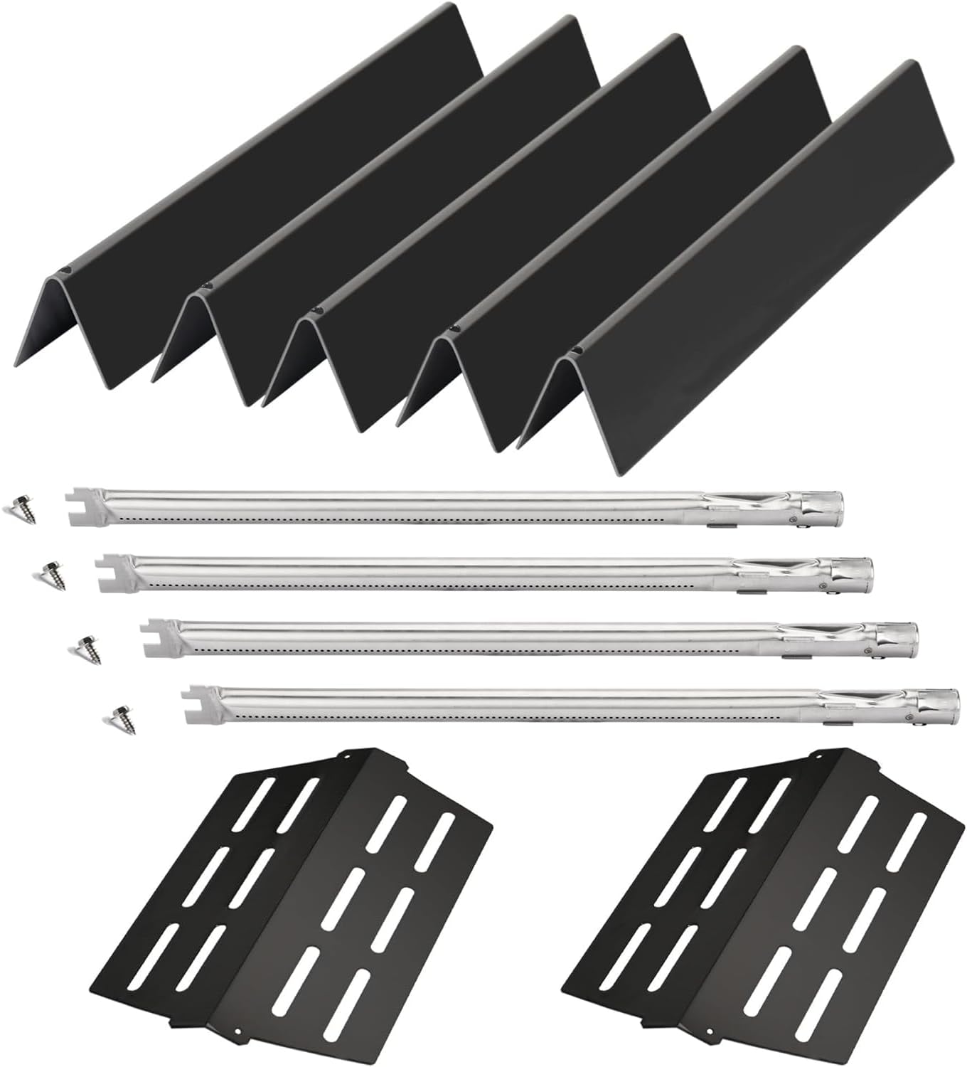 Replacement Parts for Genesis E330 S330 EP330 4-Burner Grills(with Front Control),Replace for Weber 7620 Flavorizer Bars 7622 Heat Deflector 62752-4 Pcs Burner Tube