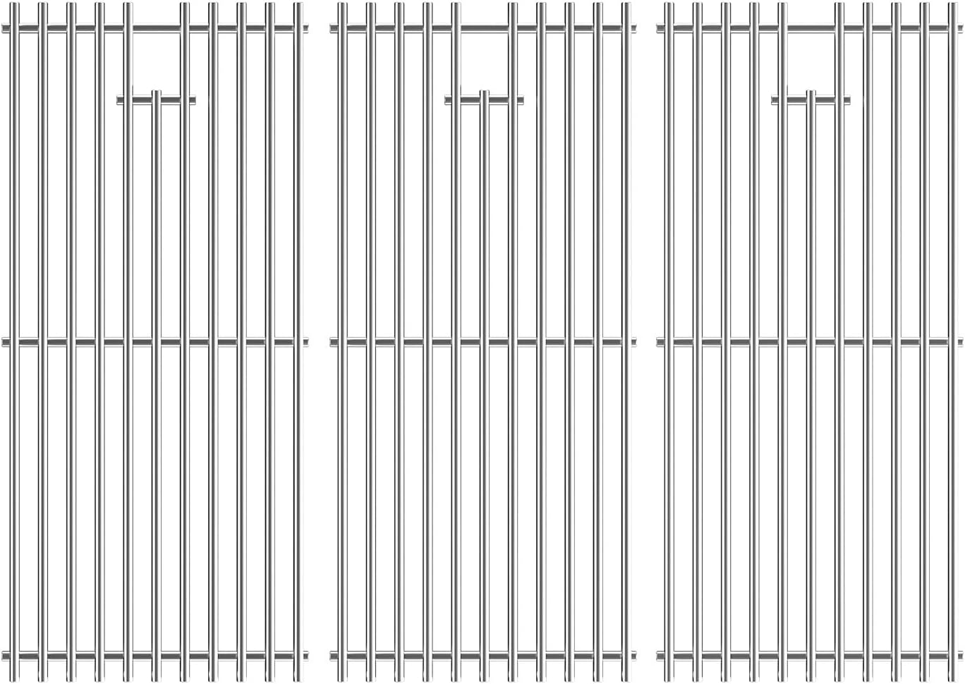 3Pack Stainless Steel Replacement Grill Parts for for Weber Genesis 2 GS4 Grates 66089 66097 LX 400 SER GBS S-435, Weber Genesis II E-410, E-435, S-435, SE-410, Kitchen-aid 720-0856V 740-0781