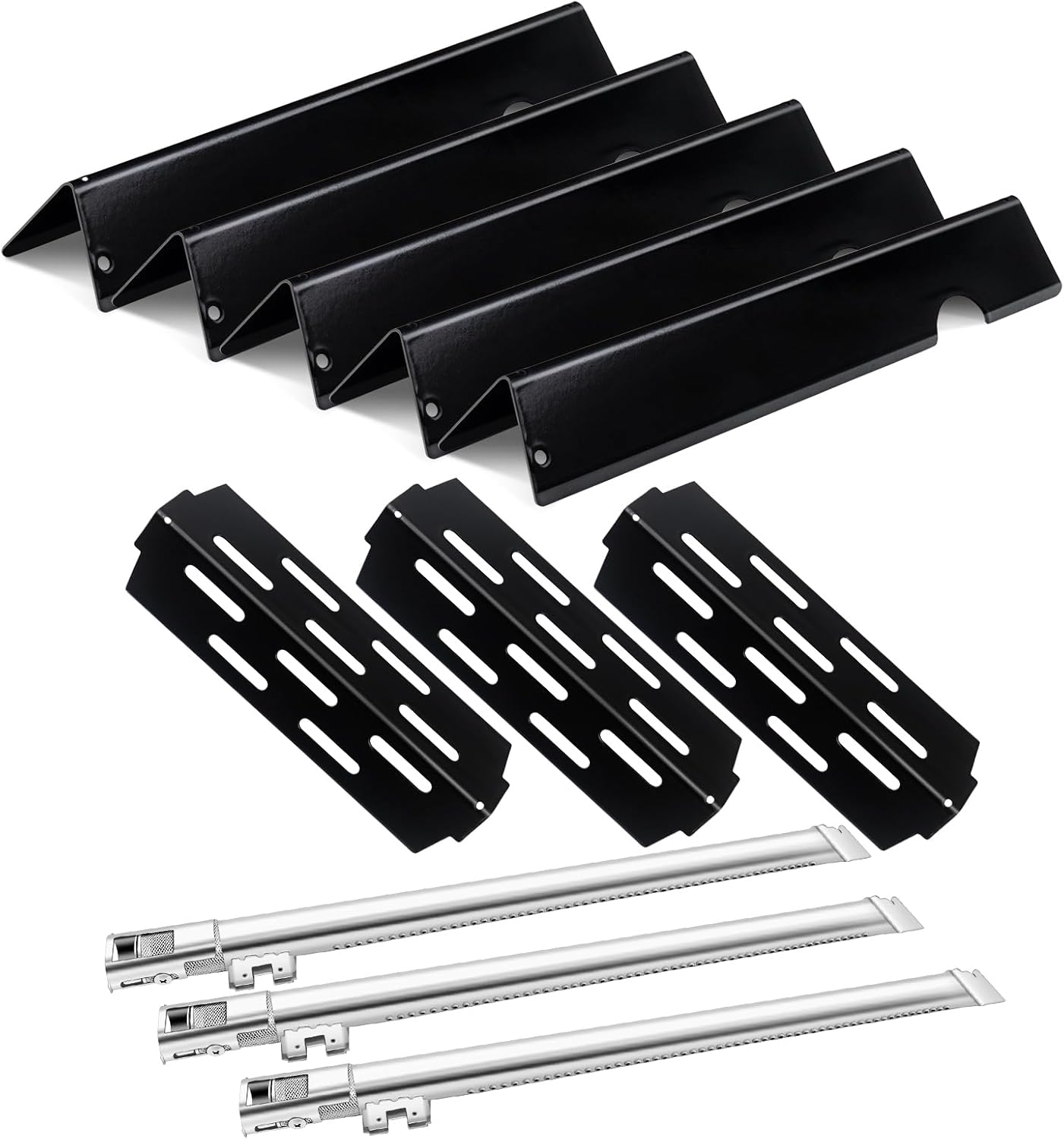 Flavorizer Bars and Heat Deflector 67490 Burner Tube Kit for Weber Genesis II E-410
