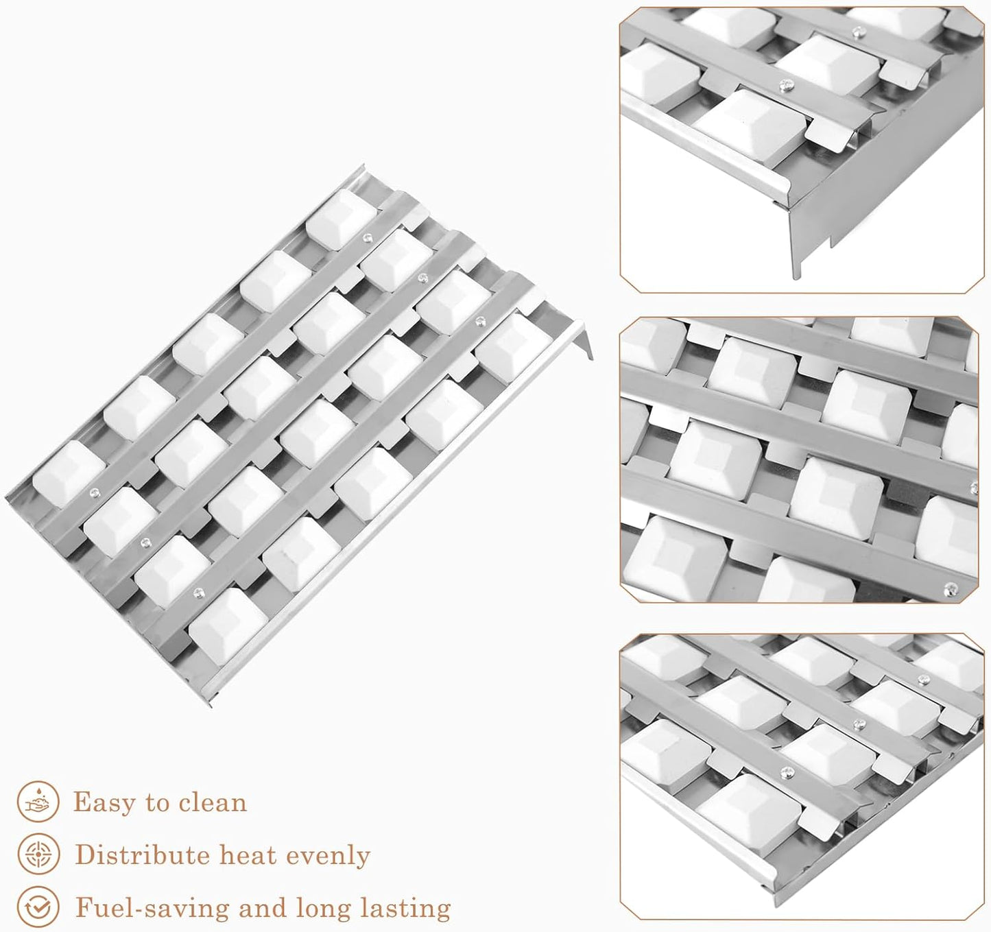 80707 BBQ Briquette Tray for Lynx Grills 24/36/42 Inch,Built in Ceramic Heat Plate Replacement Parts Assembly Grill Accessories for Lynx Sedona L400, L600, L700(Include briquettes)