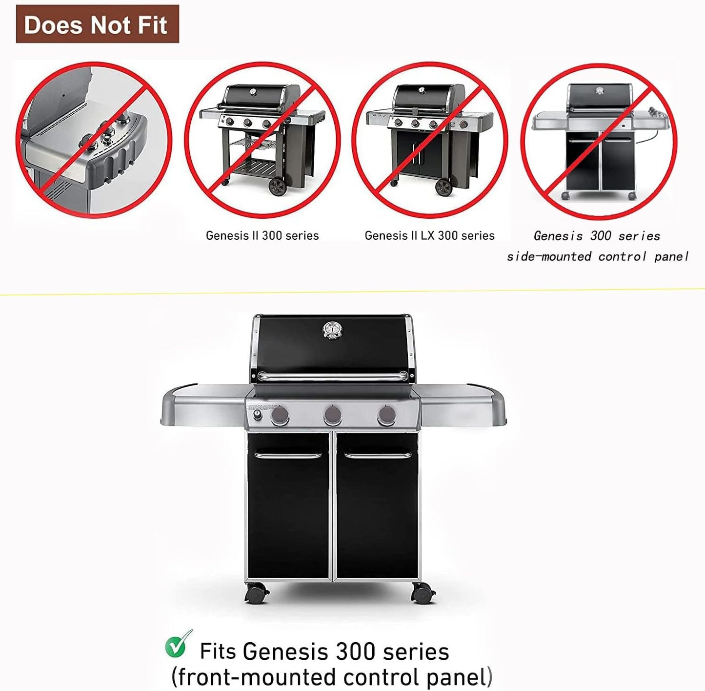 Replacement Parts for Genesis E330 S330 EP330 4-Burner Grills(with Front Control),Replace for Weber 7620 Flavorizer Bars 7622 Heat Deflector 62752-4 Pcs Burner Tube