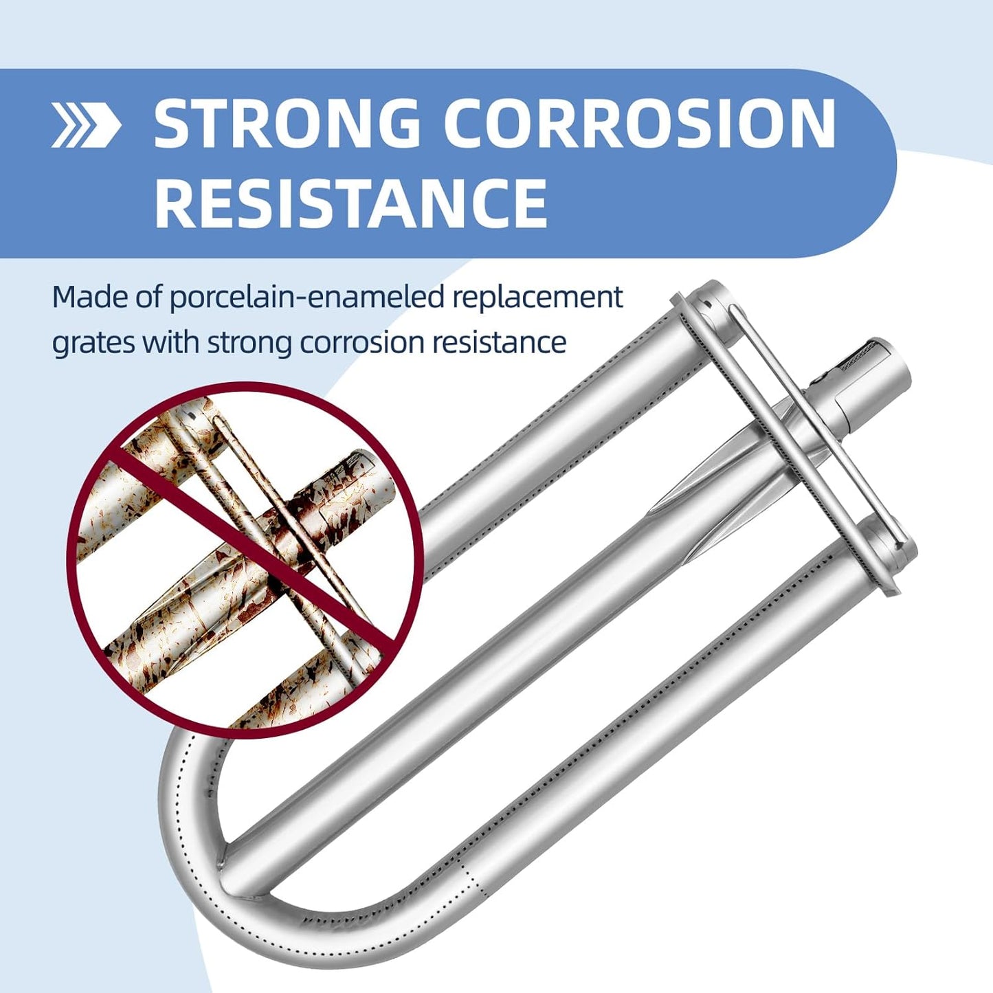 12541 Grill Burners for Alfresco Grill Parts ALX2-42, ALX2-42RFG, ALX2-56BFGC, AGBQ-42RFG, AGBQ-56BFG,3 Pack PipeTube BBQ Gas Grill Replacement Parts