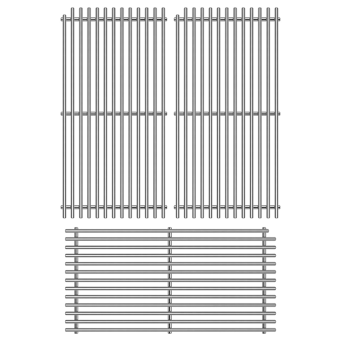 54801 Grill Grates Replacement, 3-Pack 9MM Stainless Steel for DCS 24/36/48 Grills