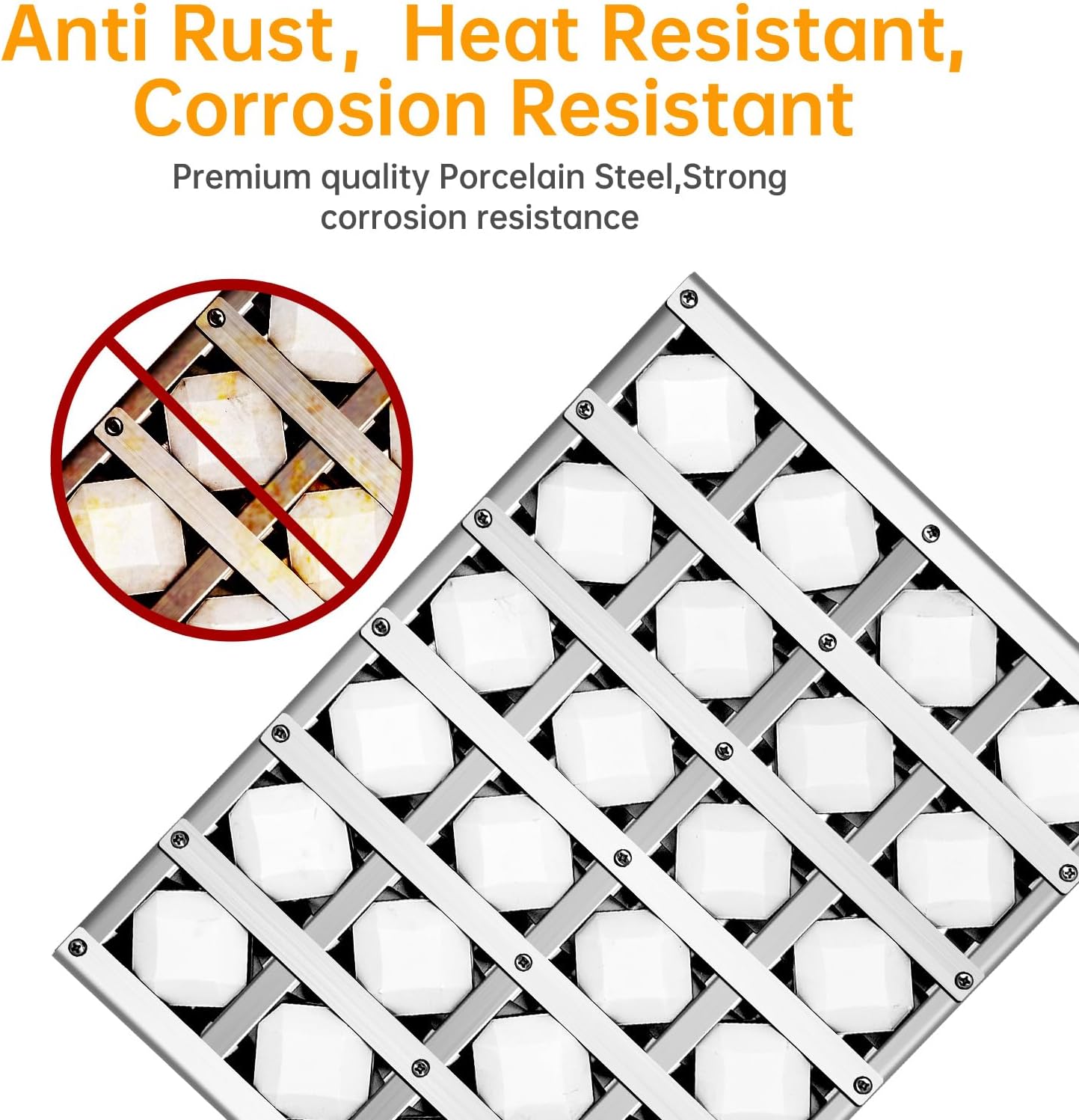 S23218-38Y Briquette Tray Assembly for Delta Grill Replacement Parts,2 Pack Heat Plates Tent Shield for Delta DHBQ26G-N DHBQ26G-L Grill Parts with Ceramic Rods