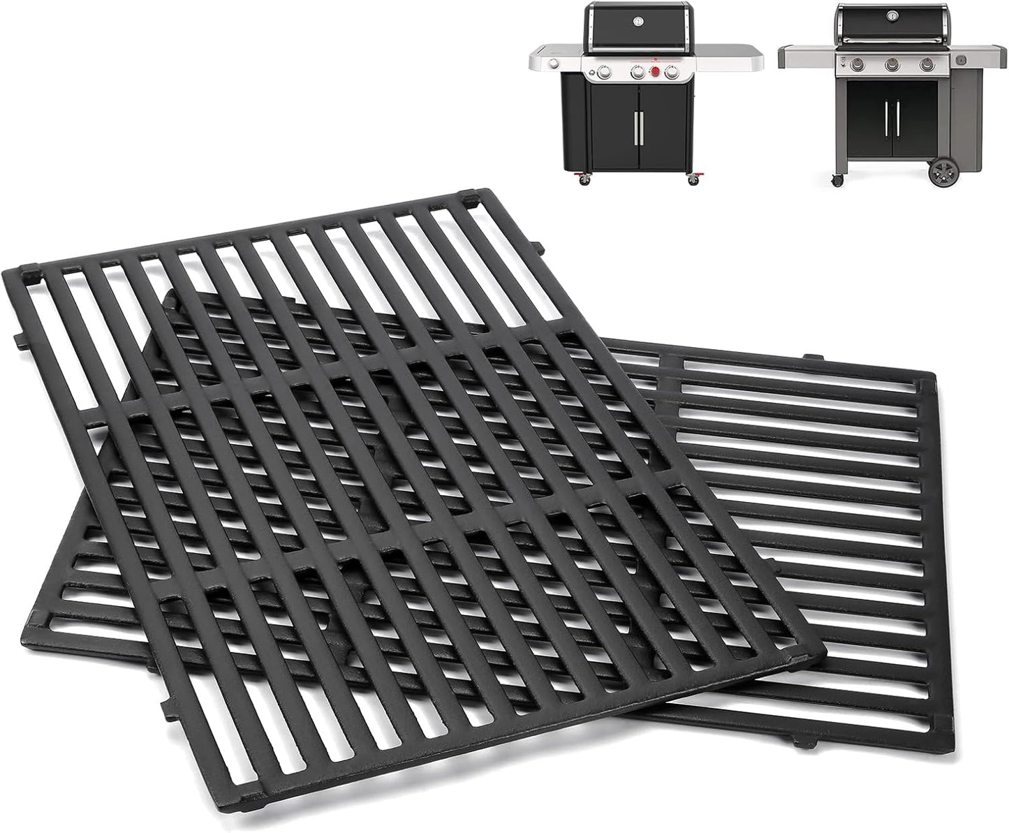 18.75" 9MM Cooking Grates for Weber Genesis II and Genesis II LX 300 Series Gas Grills, Genesis II E&S 310 315 320 325 340, Replacement Parts for Weber 66095, 304 Stainless Steel