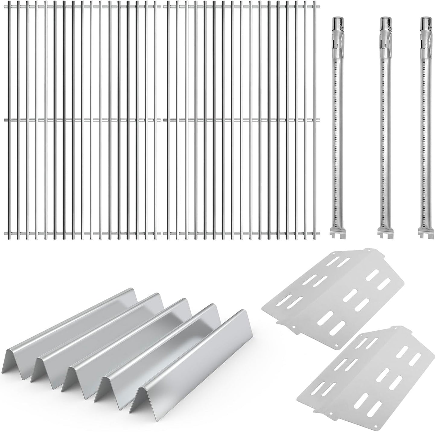 Grill Parts Kit for Weber Genesis 300 310 330 Genesis E330 E310 S310 S330 EP330 S320 E320 Grill Parts 17.5" Flavorizer Bars, Genesis 7528 Grates Heat Deflector Grill Parts Kit, 3Pcs 62752 Burner Tube