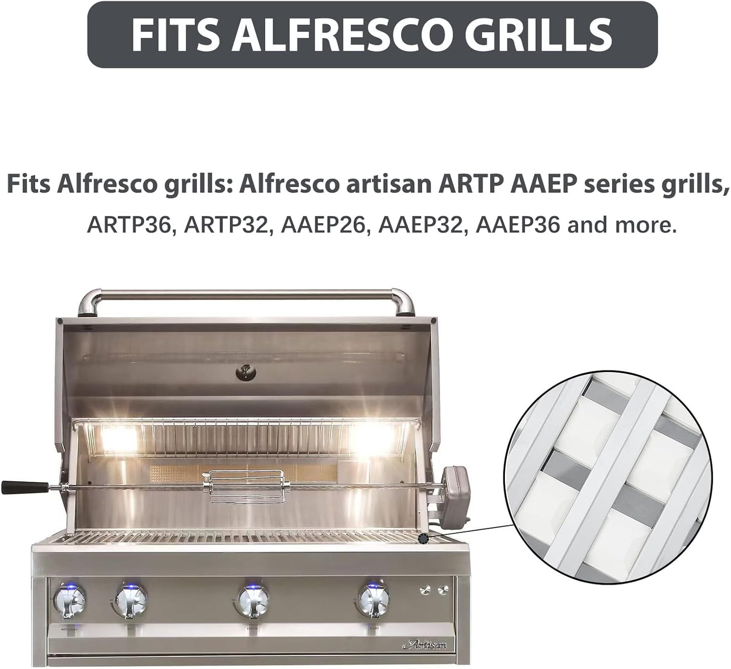 510-1025 Briquette Tray Replacement Parts for Alfresco Grill Parts Alfresco Artisan ARTP AAEP Series Grills Heat Trays ARTP32 ARTP36 AAEP26 AAEP32 AAEP36 Ceramic Briquettes Assembly 1 Pack