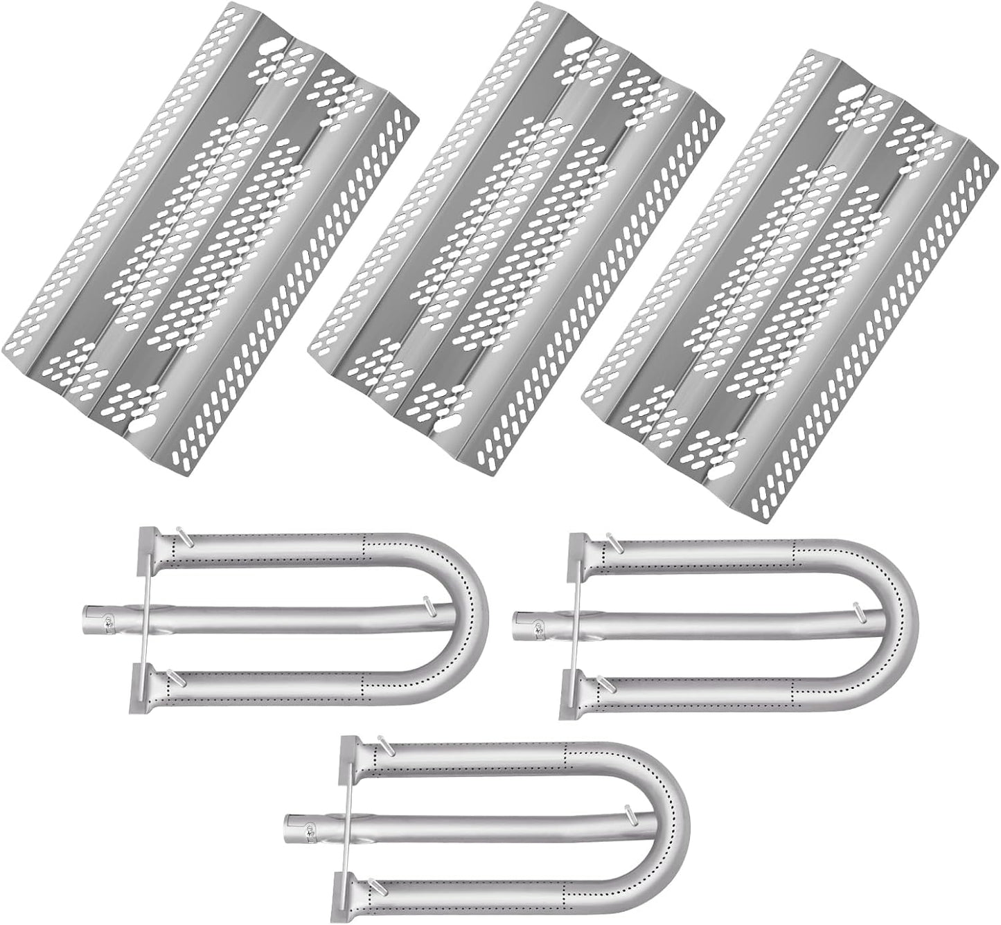 Grill Burner Grill Heat Plates for American Outdoor Grill 30NB, 30PC, Heat Shield Burner Covers Flame Tamer Pipe Tube BBQ Gas Grill Replacement Parts