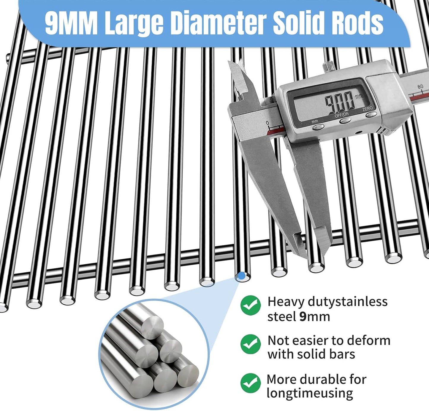 17.5" SUS304 9mm Cooking Grid for Weber Spirit Grill Grates