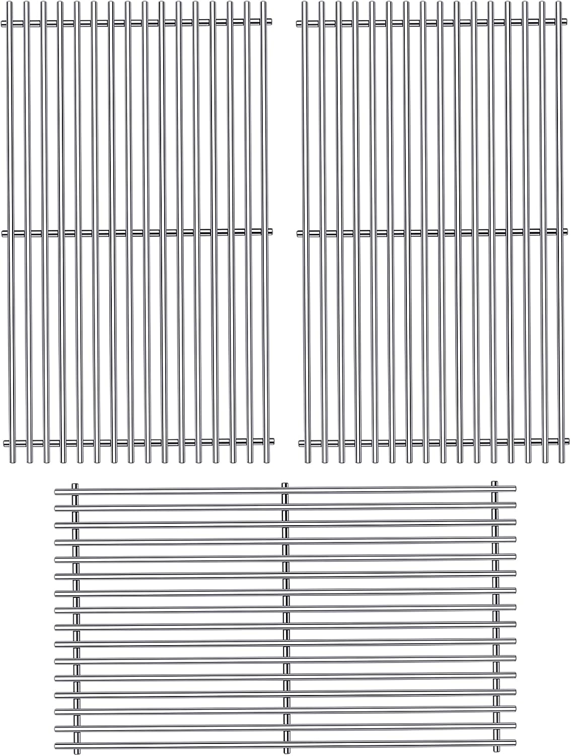 Grill Grates Flavorizer Bars Parts for Weber Genesis II E-410, S-410, Genesis II LX E-440, S-440, Weber 66089, 66097, 66041, 66033, 66796, Stainless Steel Porcelain Grids Heat Plate Deflectors