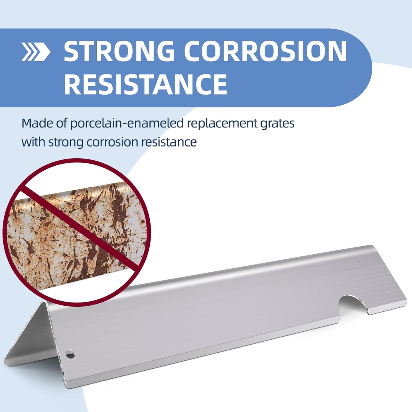 Stainless Steel Flavorizer Bars and Grill Heat Deflectors for Weber Genesis II Grill Parts, E-410, E-415, E-435, Genesis II LX E-440 Series Gas Grills, 17" Heat Plate for Weber 66686 66041