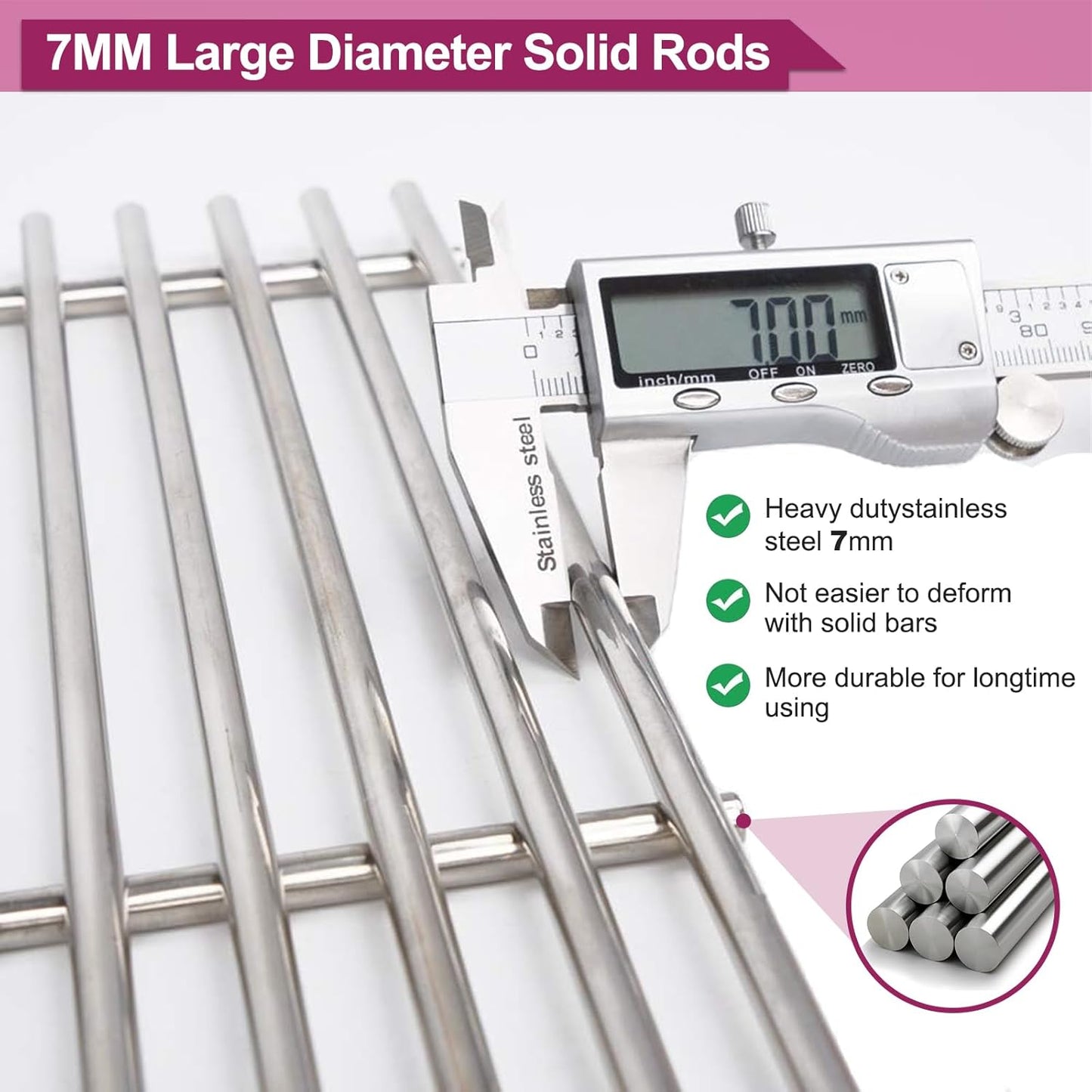7637 17.5 Inches Grid Grates 7635 Flavorizer Bar with 69785 Burner for Weber Replacement for Spirit 200 Series