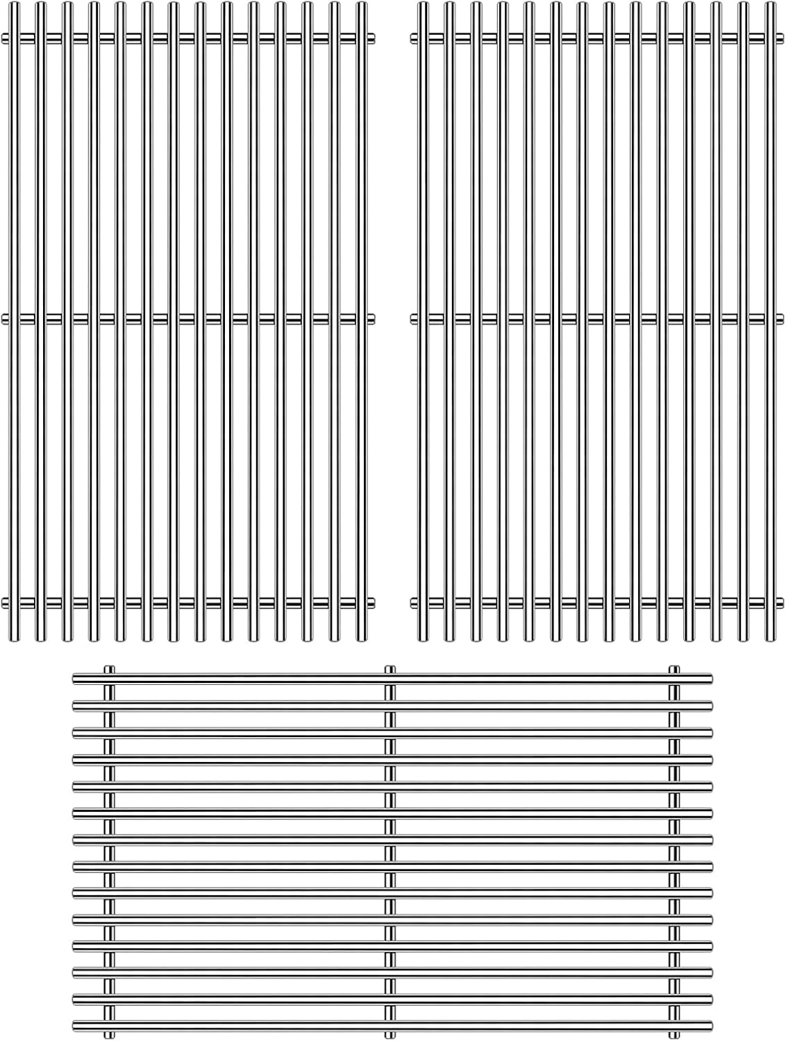 Grill Grates Replacement for Weber Grill Parts Weber Genesis II E-410, S-410, E/S-415, E/S-435, LX E/S-440, 66089, 66097, Stainless Steel Genesis 2 Flavorizer Bars Grids BBQ Grill Accessories