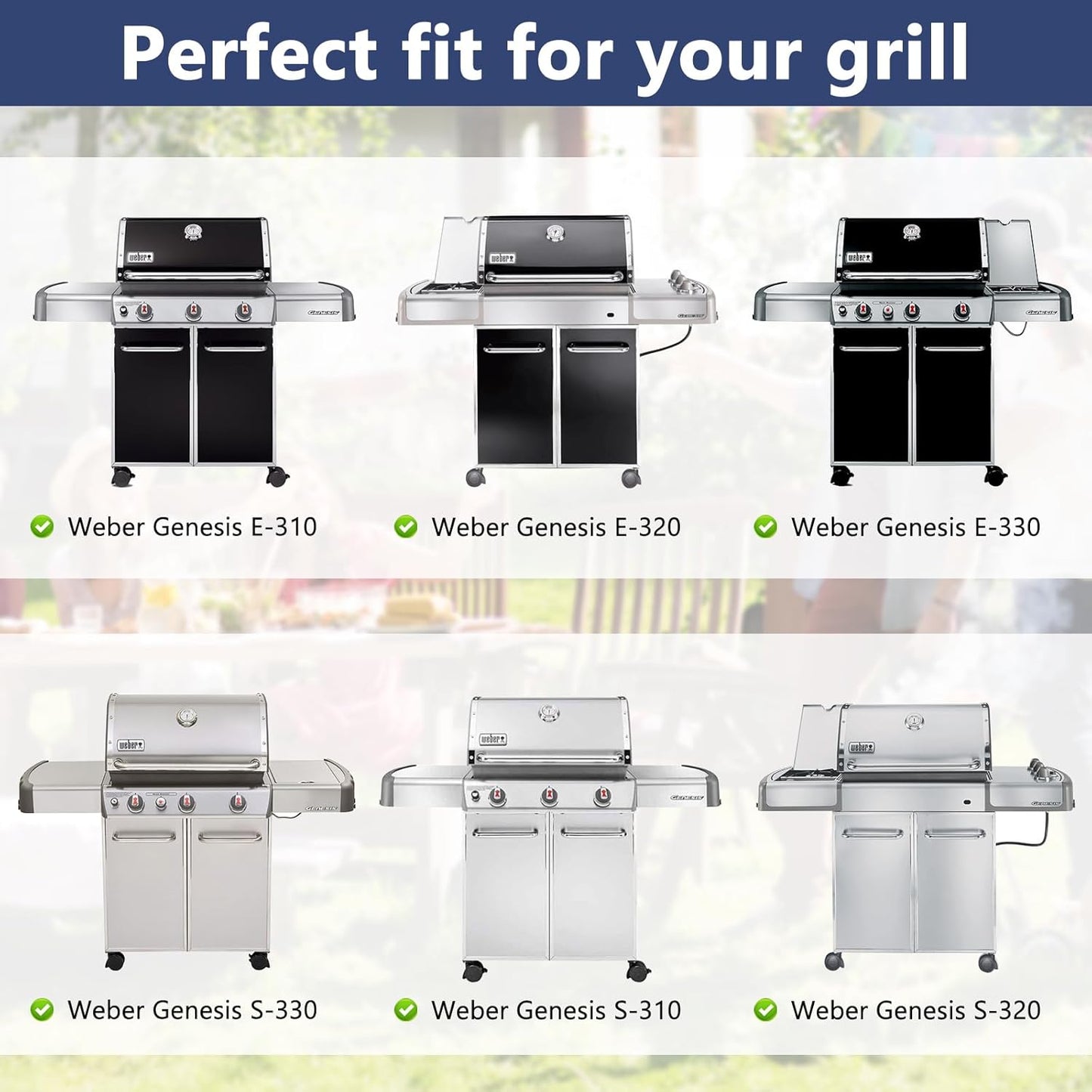 7620 7622 62752 Grill Replacement Parts for Weber Genesis 300 Series