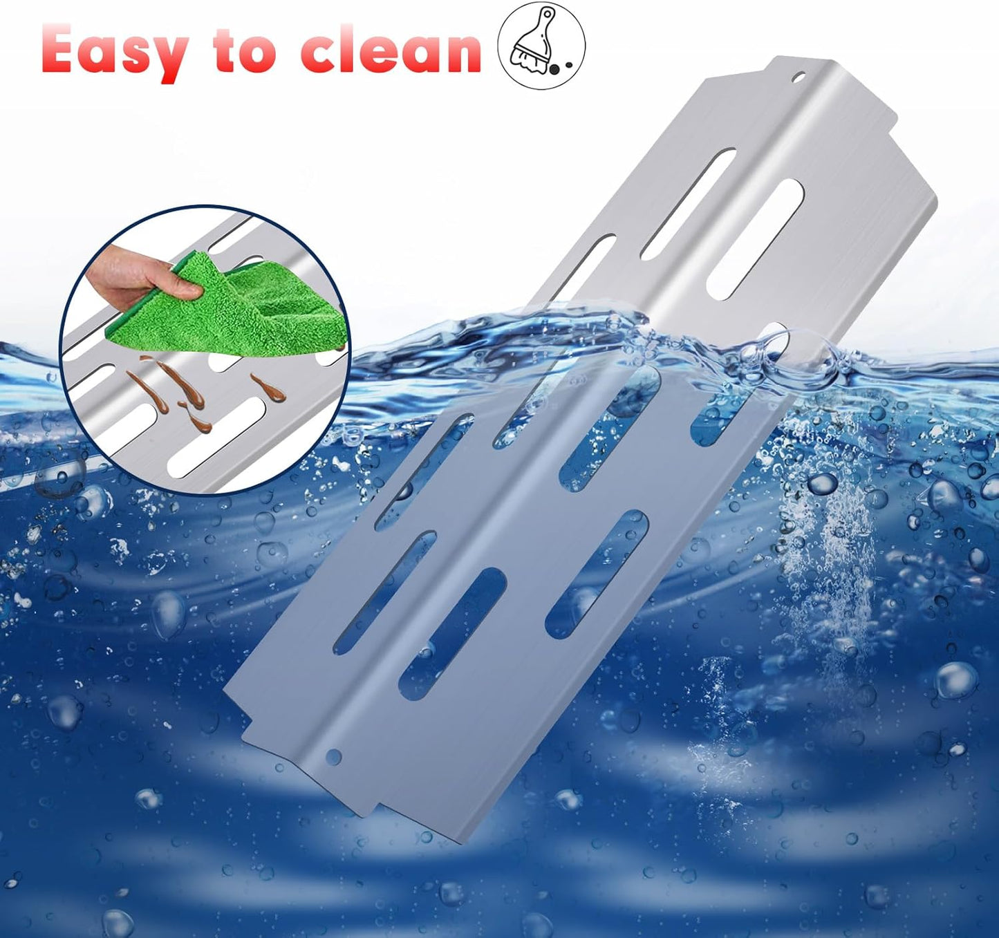 Grill Burners Grill Flavorizer Bars for Weber Genesis II E-410, S-410, Genesis II LX E-440, S-440, 66041, 66033, 66796, 67489, 67490, 67491, BBQ Gas Grill Replacement parts Heat Deflectors 17”