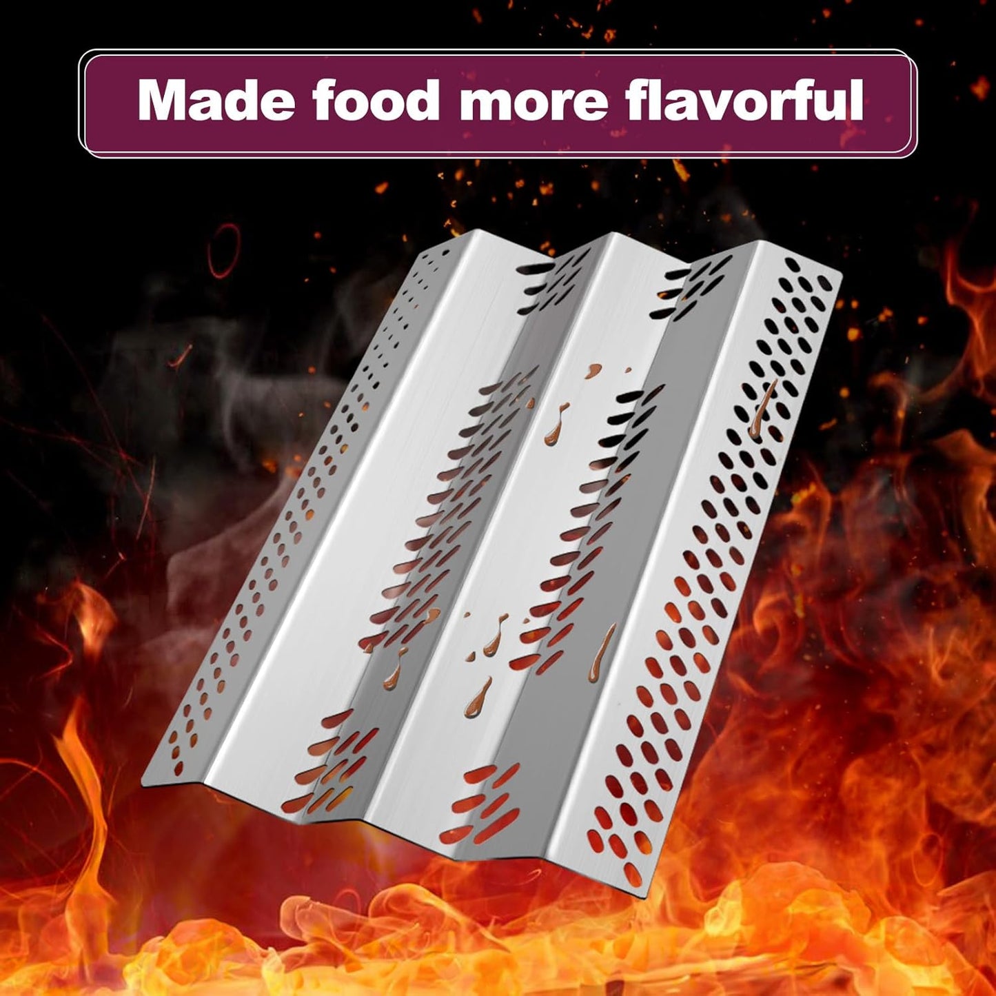 16GA Stainless Steel Heat Plate Burner and Electrode Replacement for American Outdoor Grill