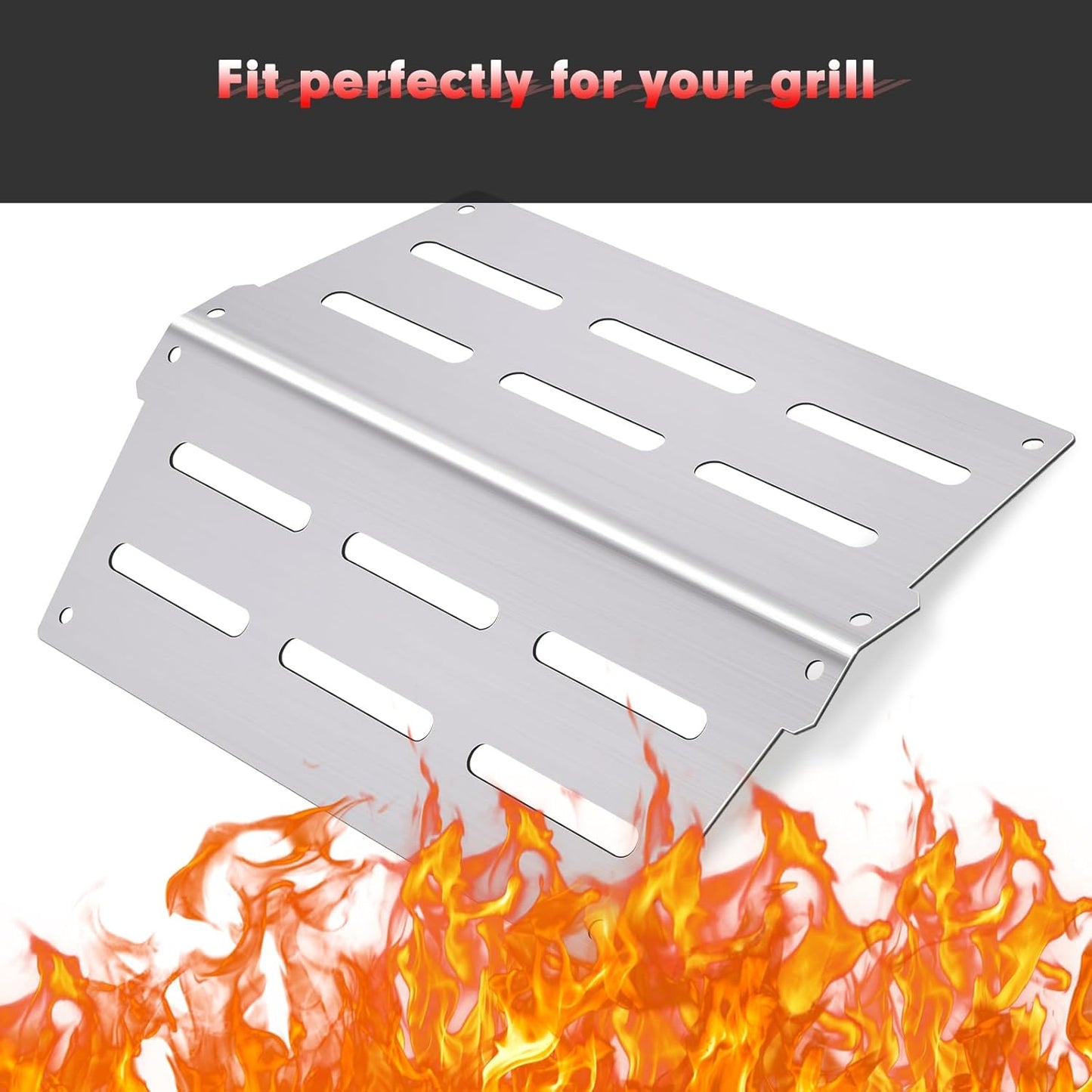 Grill Burners Grill Flavorizer Bars for Weber Genesis Grill Parts E-310, E-320, E-330, Genesis S-310, S-320, S-330, 300 Series, 7620 7621 7622 BBQ Gas Grill Replacement Heat Deflectors 17”
