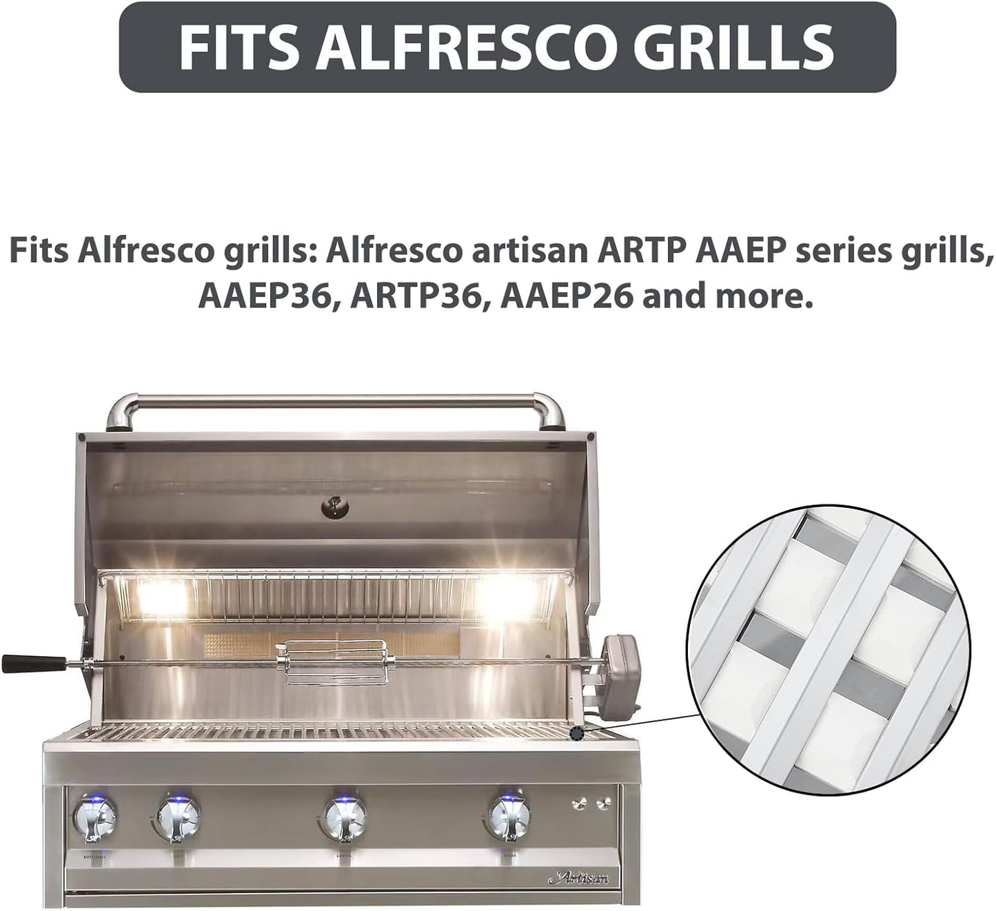 510-1024 Briquette Tray Replacement Parts for Alfresco Grill Parts Alfresco Artisan ARTP AAEP Series Grills Heat Trays AAEP36 ARTP36 AAEP26 Ceramic Briquettes Assembly 1 Pack