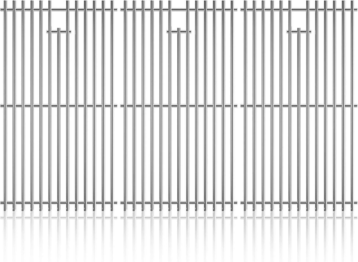 3Pack Stainless Steel Replacement Grill Parts for for Weber Genesis 2 GS4 Grates 66089 66097 LX 400 SER GBS S-435, Weber Genesis II E-410, E-435, S-435, SE-410, Kitchen-aid 720-0856V 740-0781