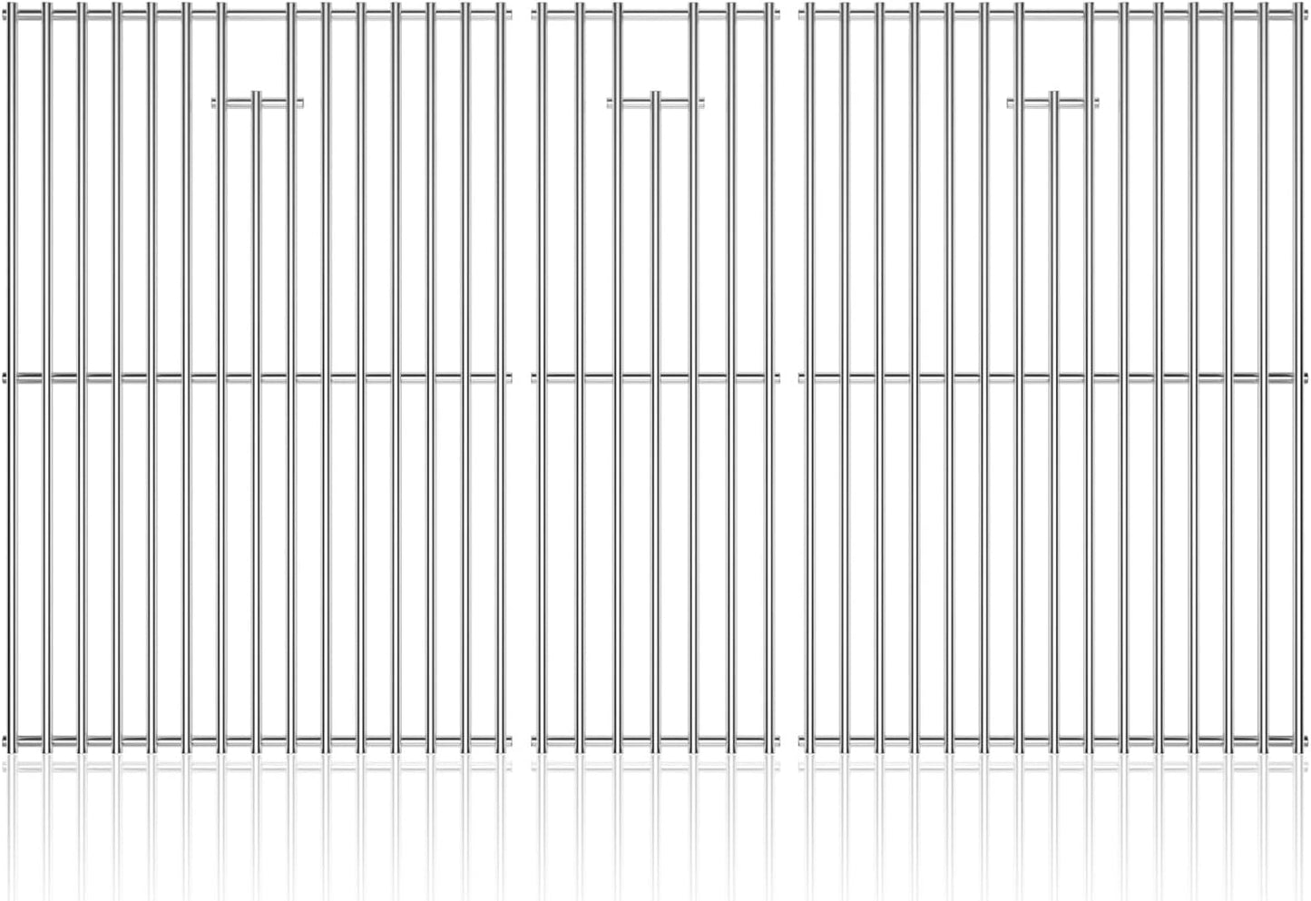 3Pack Stainless Steel Replacement Grill Parts for for Weber Genesis 2 GS4 Grates 66089 66097 LX 400 SER GBS S-435, Weber Genesis II E-410, E-435, S-435, SE-410, Kitchen-aid 720-0856V 740-0781