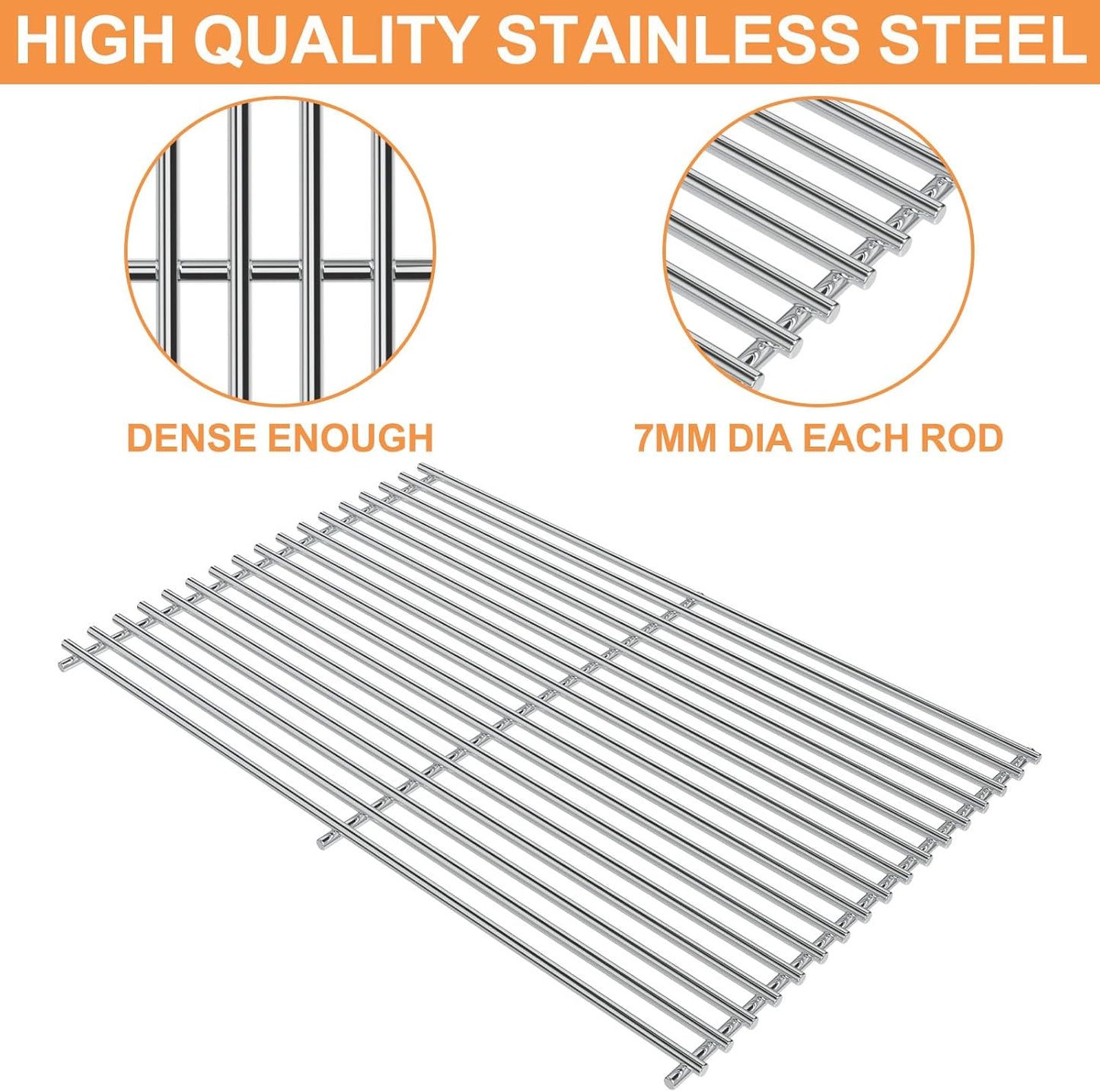 65937 7528 Grill Grates 19.5" Replacement for Weber Genesis Grill Parts 300 Series