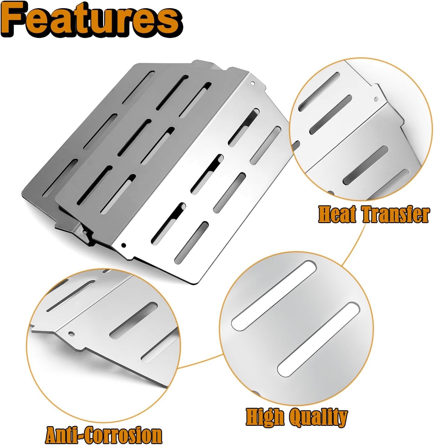Genesis E-310 Grill Replacement Parts for Weber 7621 7620 Flavorizer Bars 62752 Burner Tube 65505 Heat Deflectors Weber Genesis 300 E310 E-330 S330 EP310 S-310 S-320 S310 EP330 E330 Grill Parts