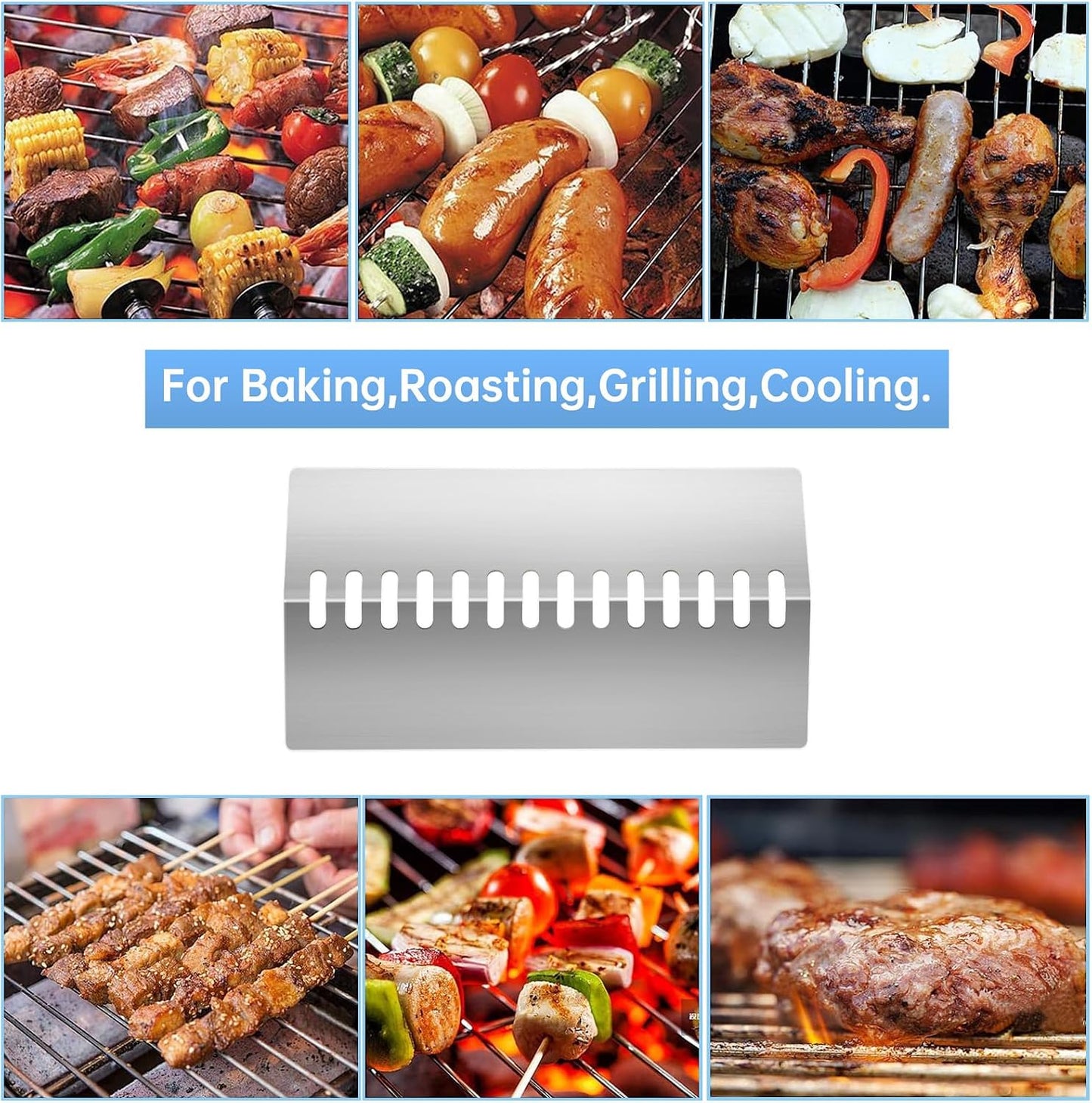 4-Pack Burner, Heat Plate & Cooking Grate Kit for Bull Angus, Outlaw & Lonestar