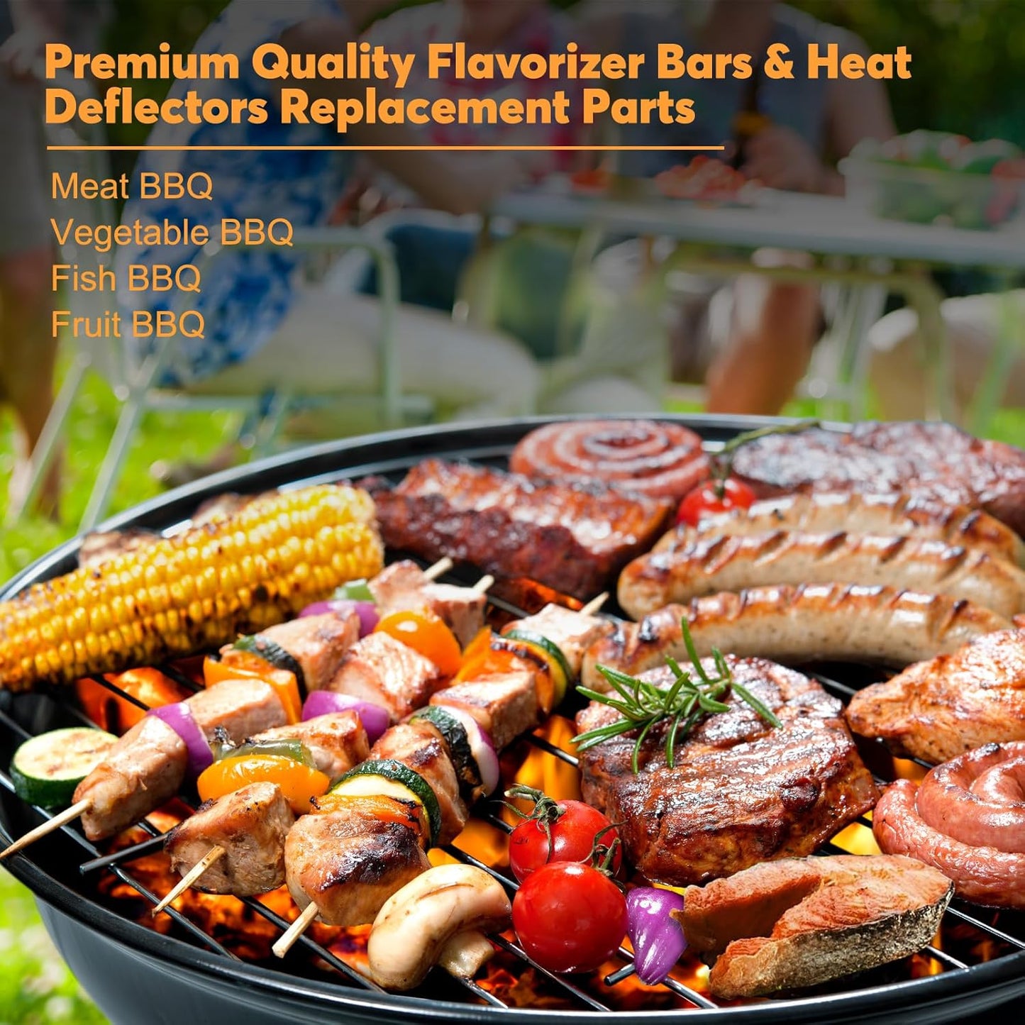 Grill Replacement Parts 17” Stainless Steel Flavorizer Bars for Weber Genesis II 400 Series E-410, S-410, ES410, II LX E-440, LX ES-440 Weber 66033 66796 66041 66686 12.5” Heat Deflectors