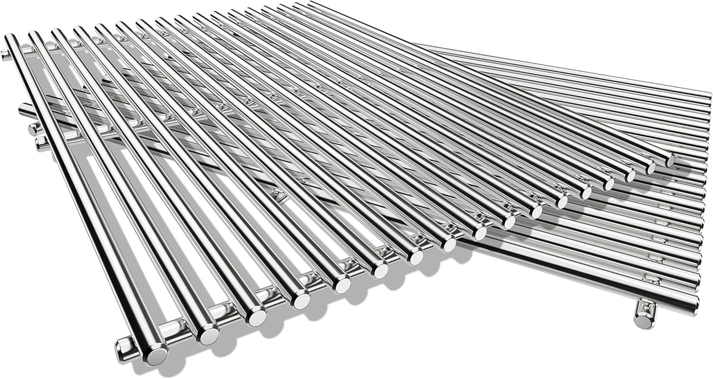 18.75" 9MM Cooking Grates for Weber Genesis II and Genesis II LX 300 Series Gas Grills, Genesis II E&S 310 315 320 325 340, Replacement Parts for Weber 66095, 304 Stainless Steel