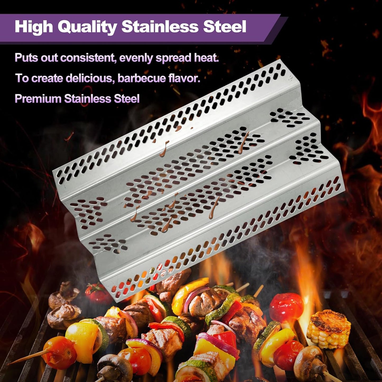 90351 Heat Plate Shield with 30-B-113 Grill Grate for American Outdoor Grill Gas 30NB 30PC
