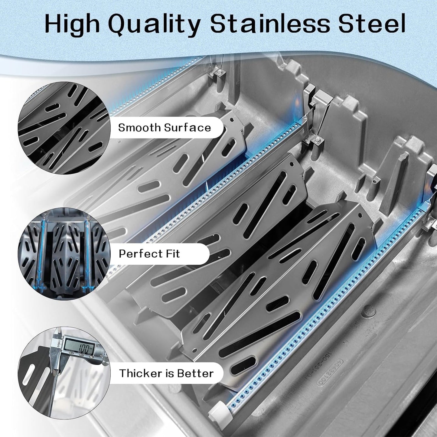 Flavorizer Bars and Heat Deflectors Grill Parts Repair Kit for Weber Genesis II 310