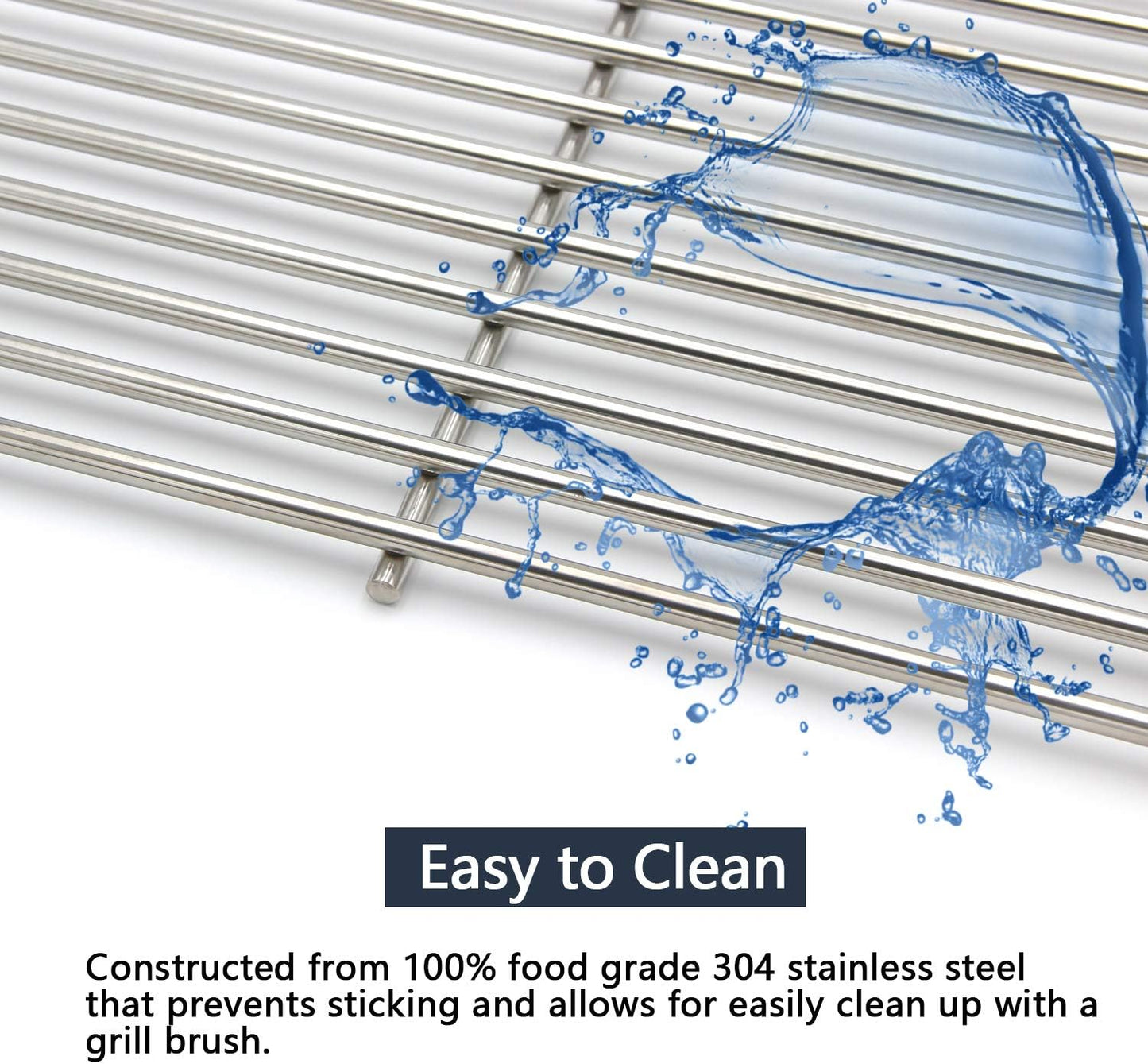 304 Stainless Steel Grill Grid Grates Replacement Parts for Viking VGBQ 30 in T Series, VGBQ 41 in T Series, VGBQ 53 in T Series Gas Grill, 3 Pack